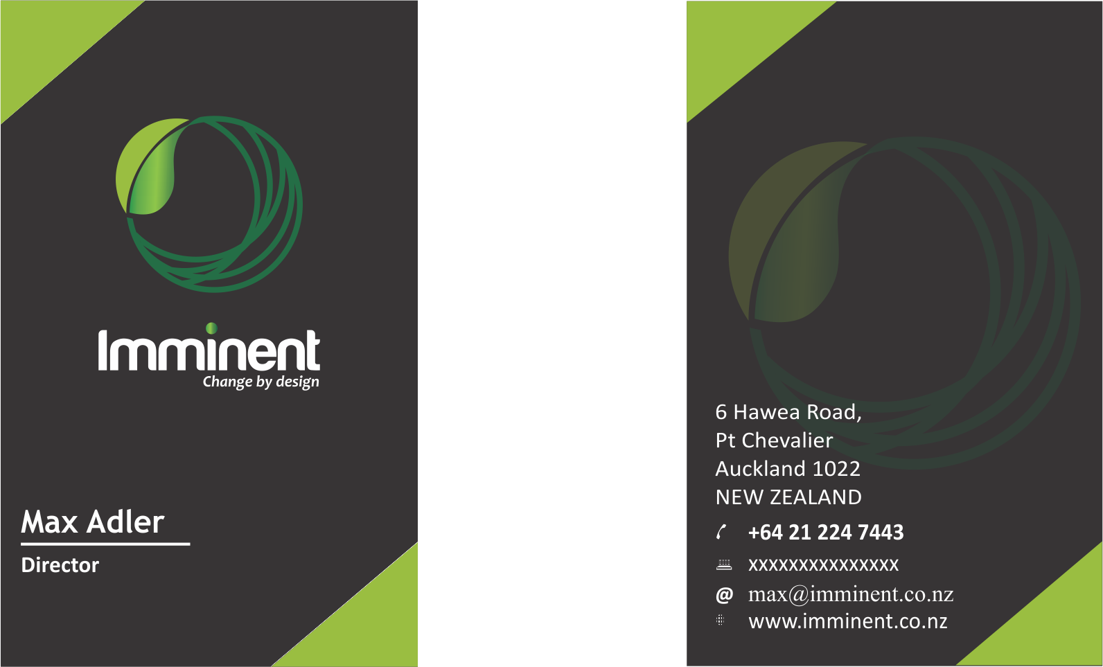 Business card and A5 "with our compliments" note - Research and Development