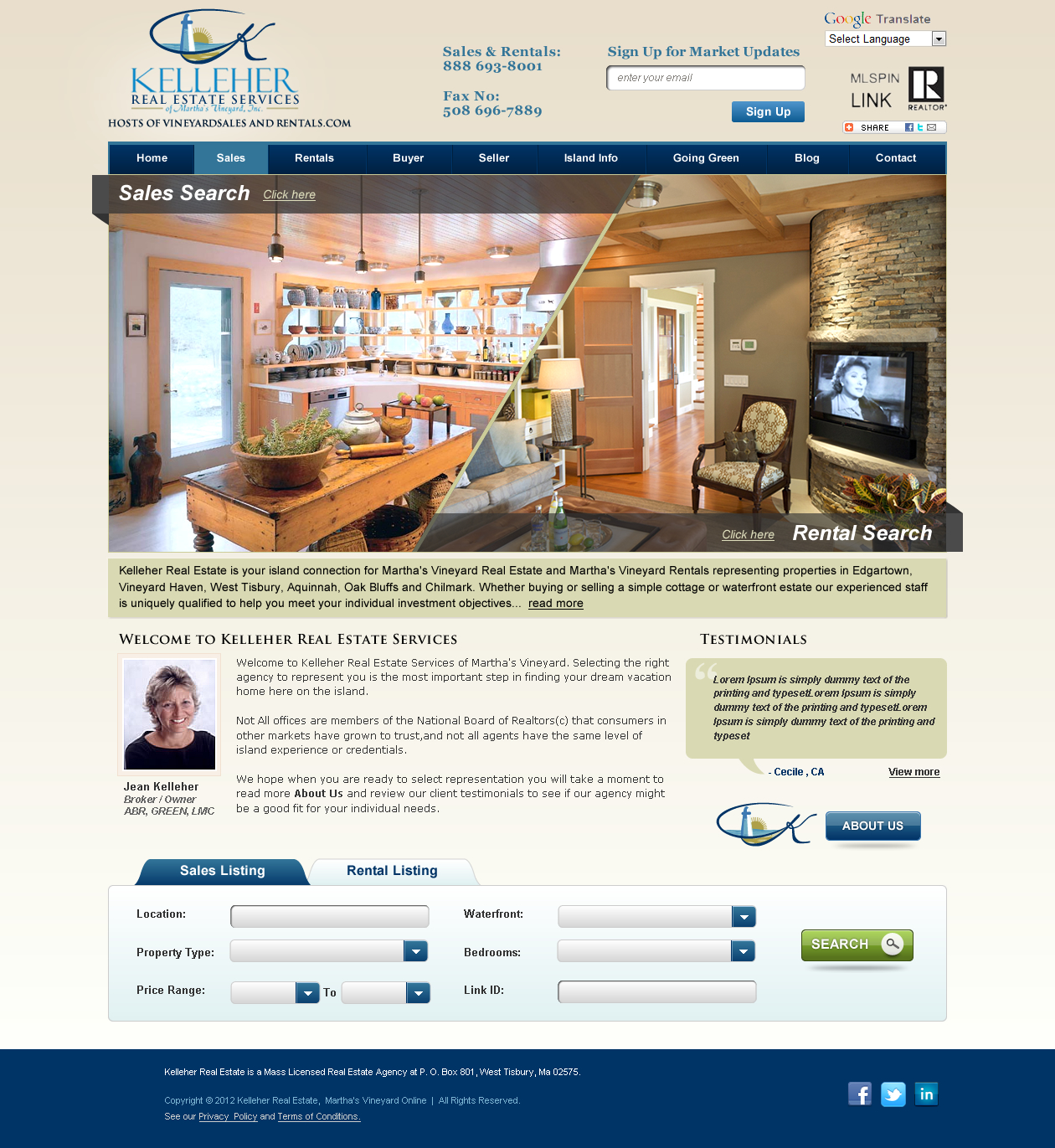 Redesign of Kelleher Real Estate Website - Real Estate
