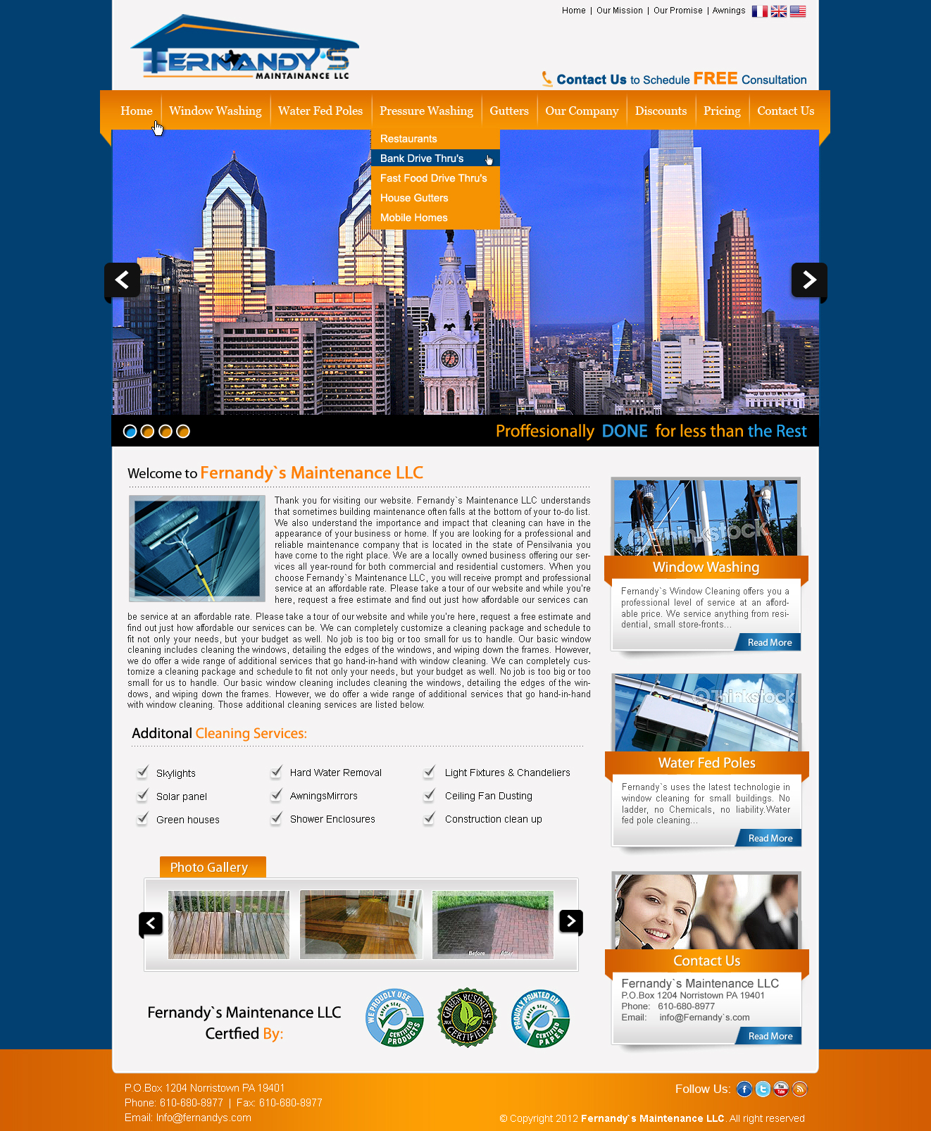 Fernandy`s Maintenance website - Cleaning