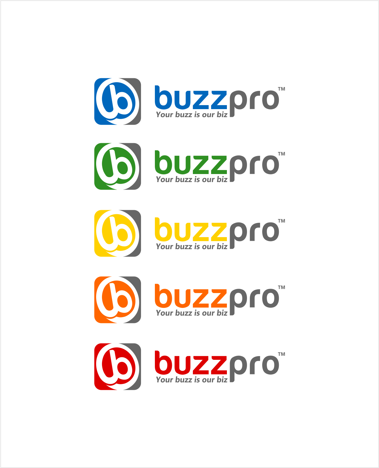 Buzzpro.com Logo and Tagline - Social Media Logo