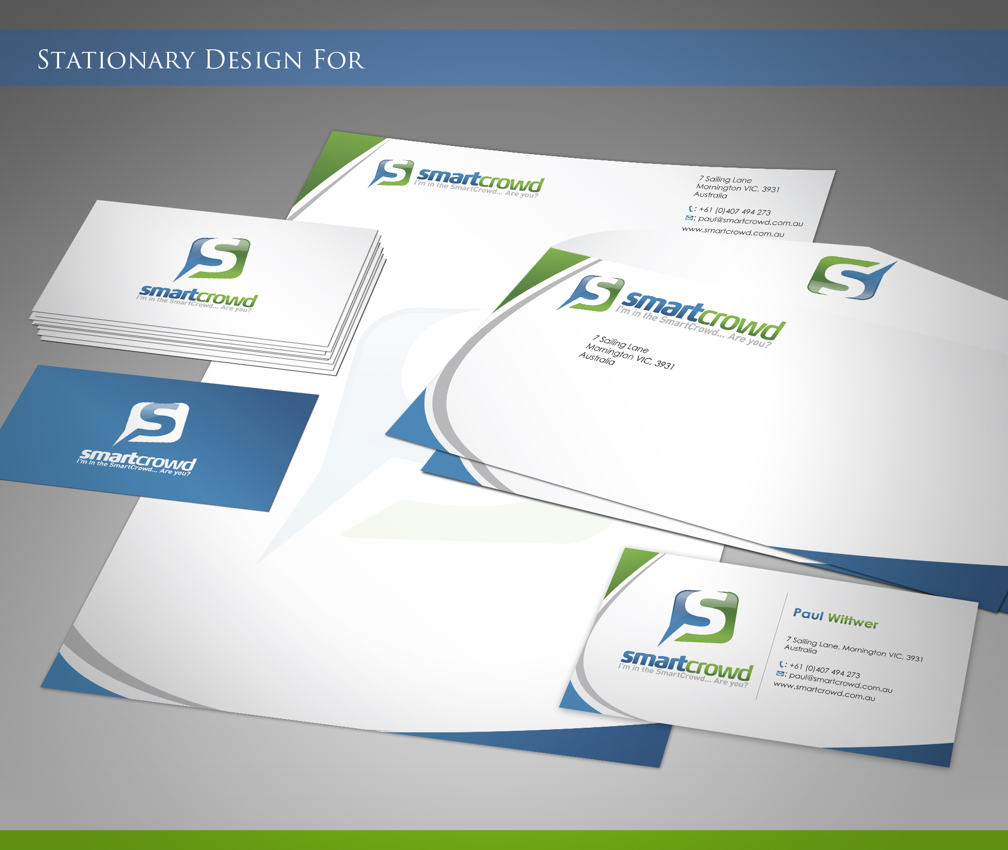 Stationary for SmartCrowd - Internet Services