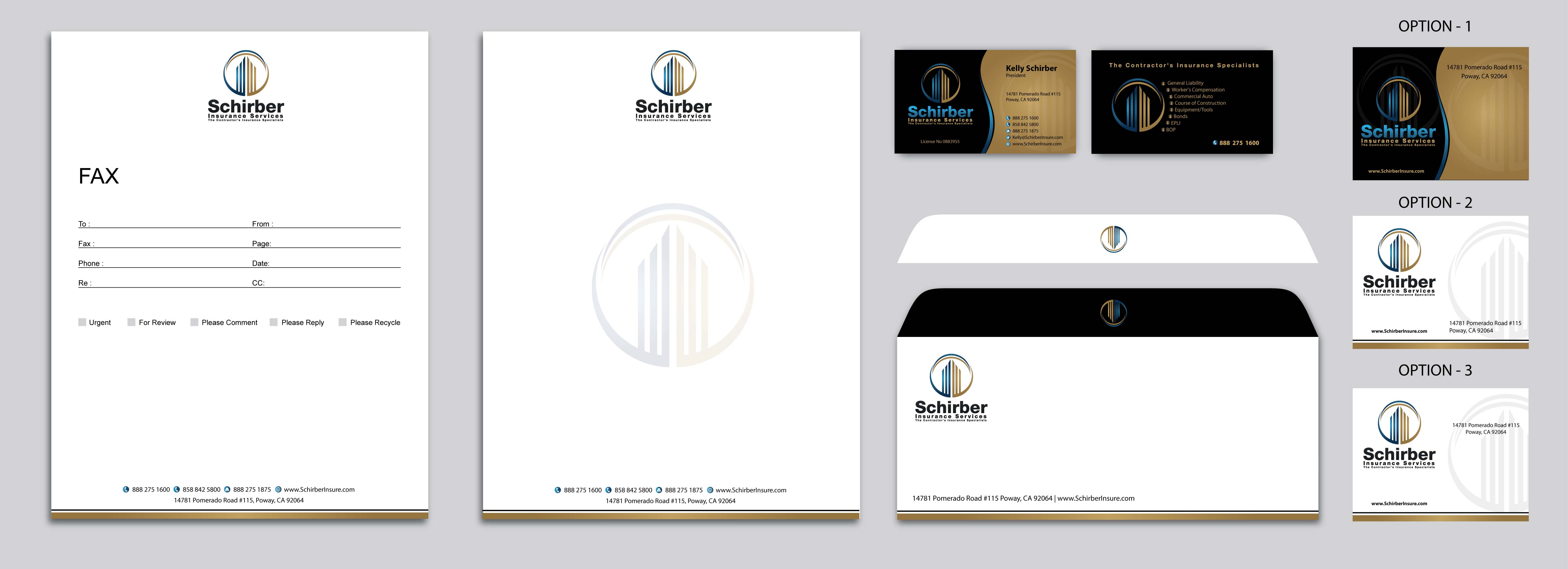 Stationery w/Business Card for Insurance Broker - Financial Services