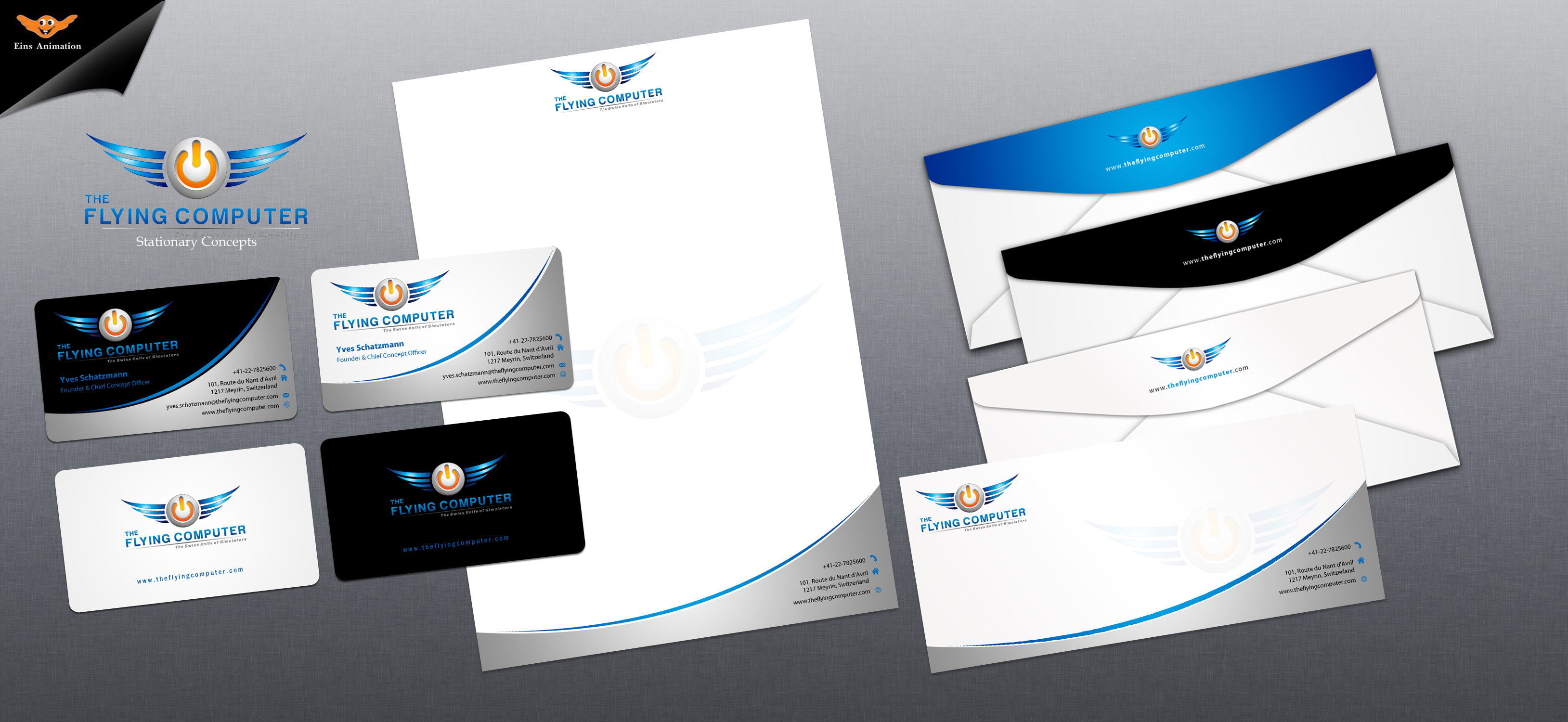 Business Card for a Flying Simulator Company - Computers