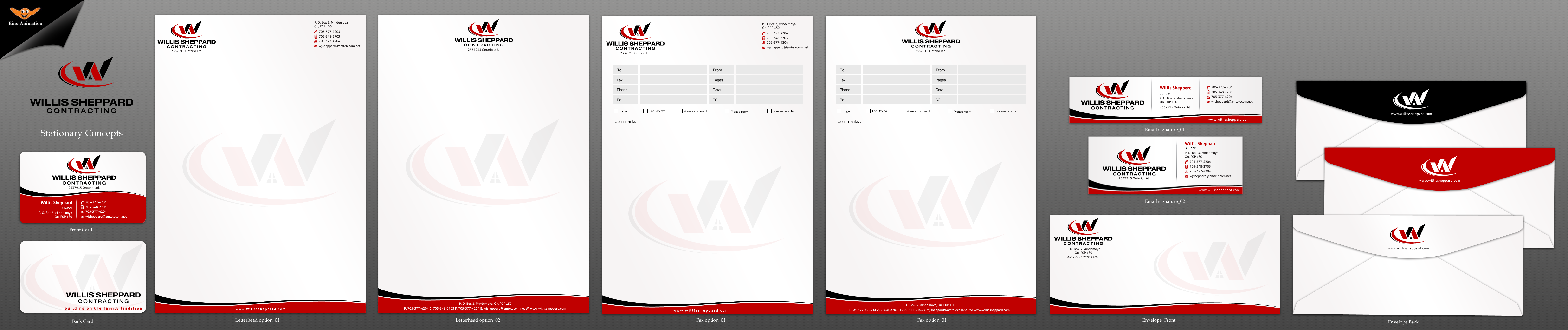 stationery and business card for builder - Construction