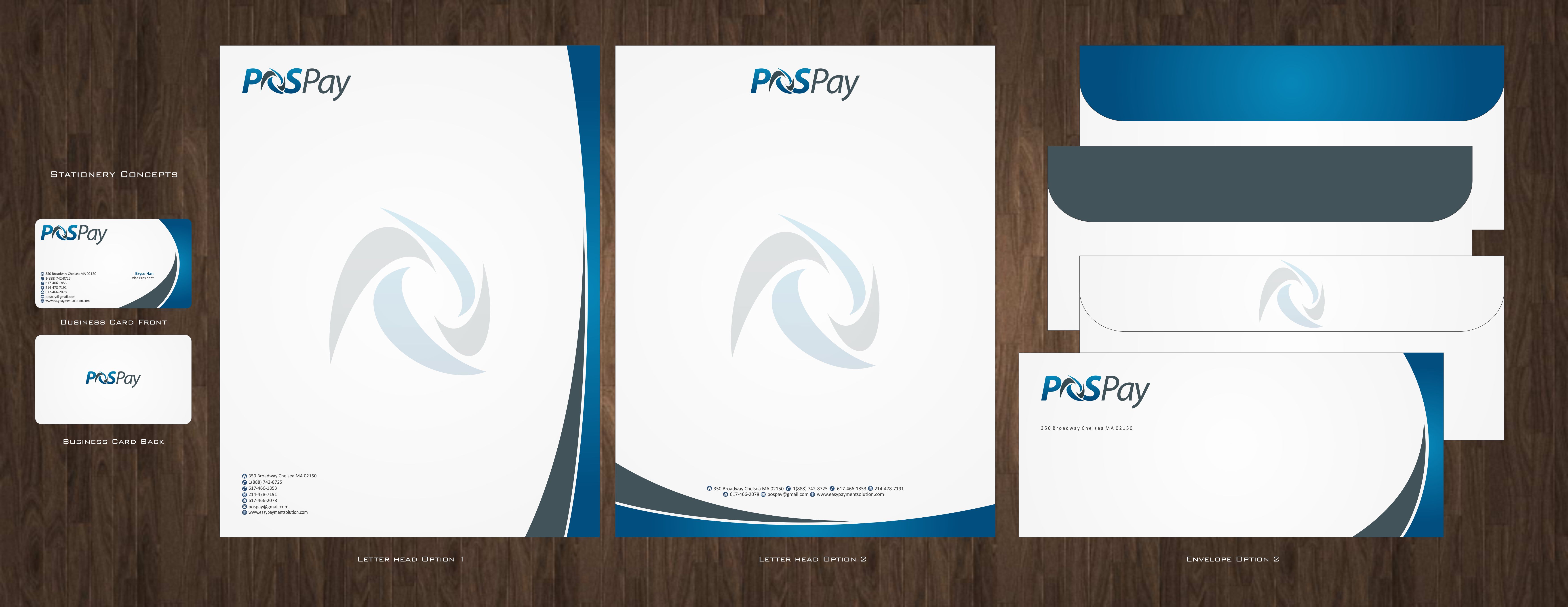 POS PAY Business Cards and Stationary Design - Financial Services