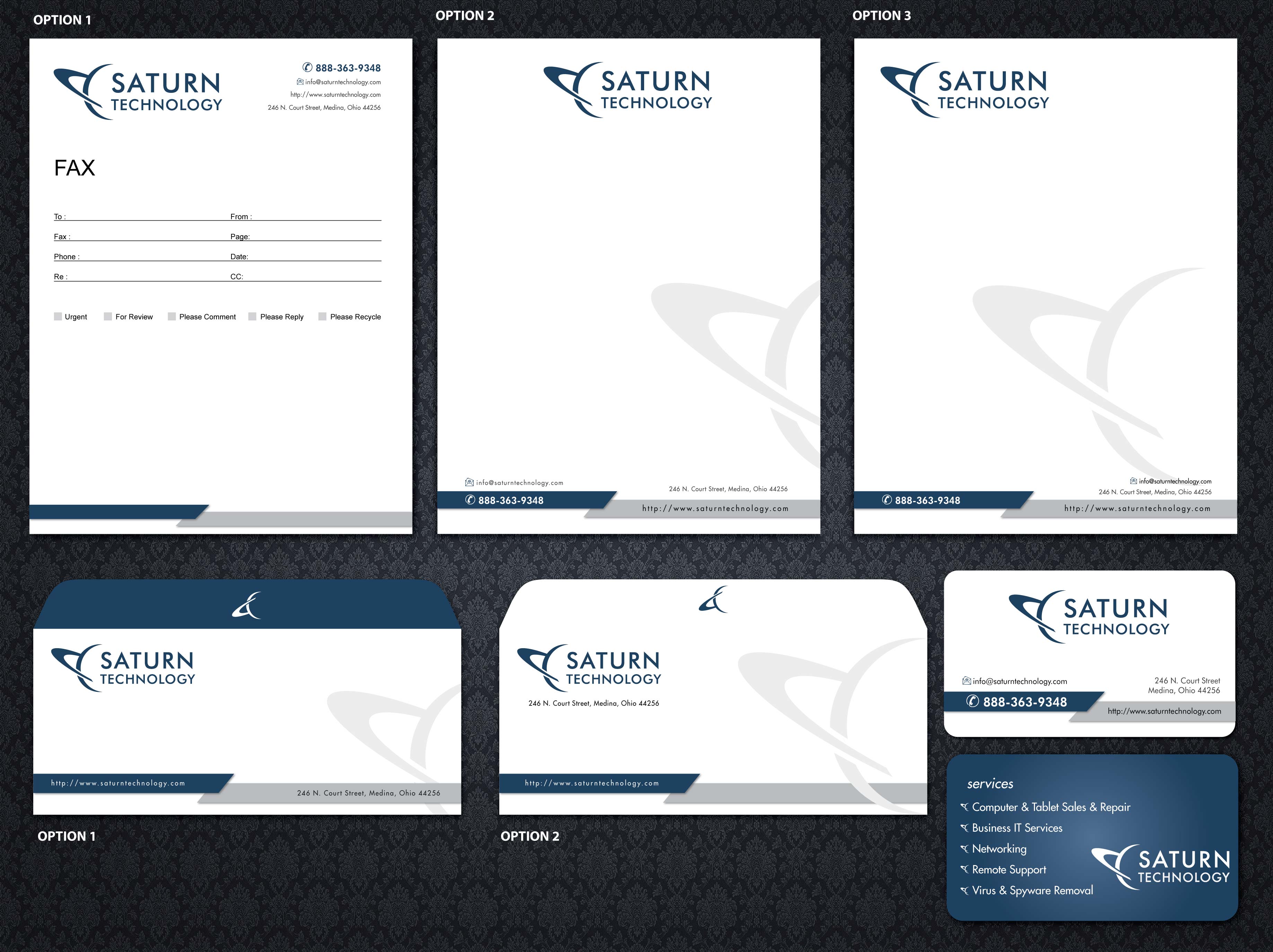 Saturn Technology Business Cards - Computers