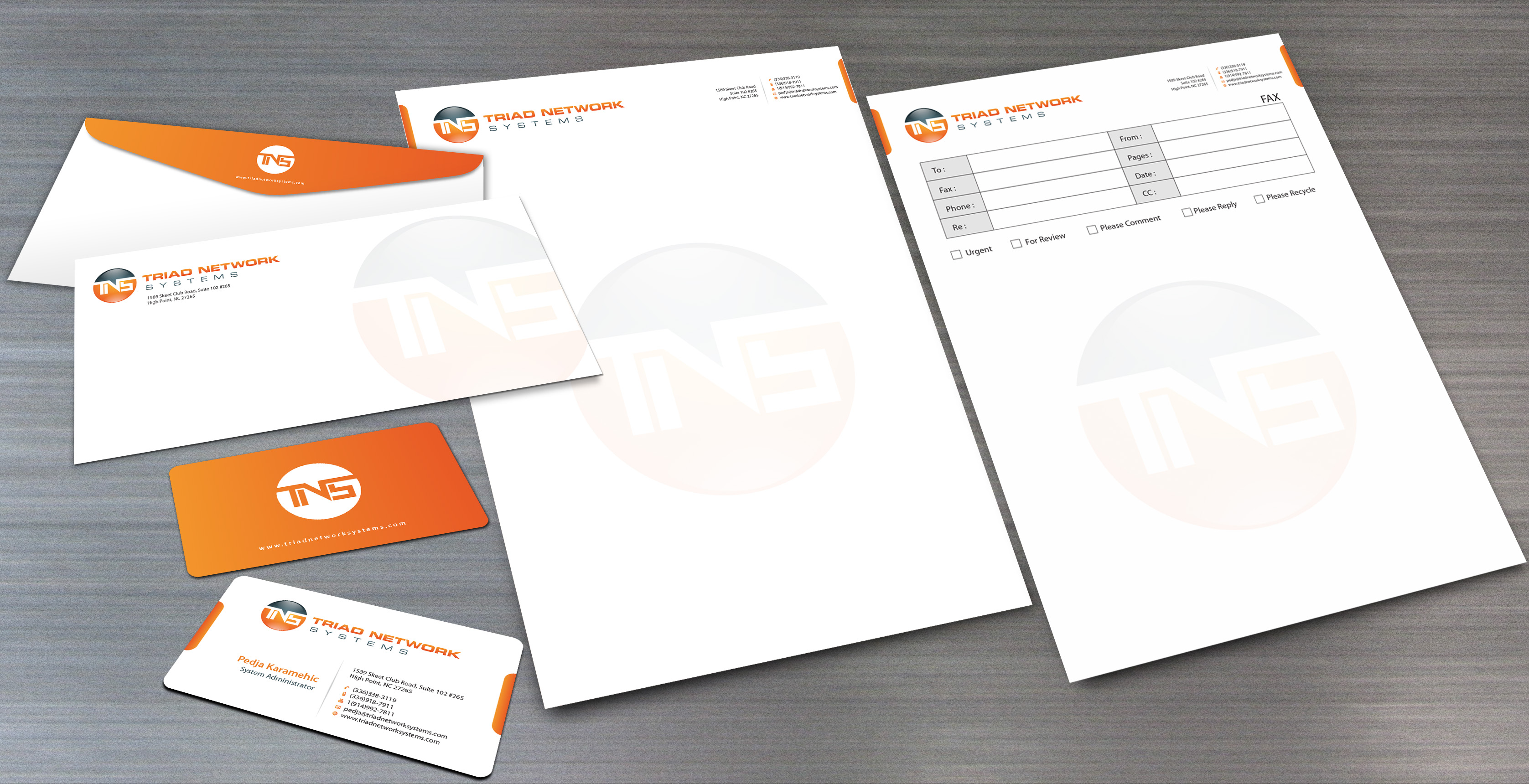 Business Card & Letterhead for IT Consulting Company - Information Technology