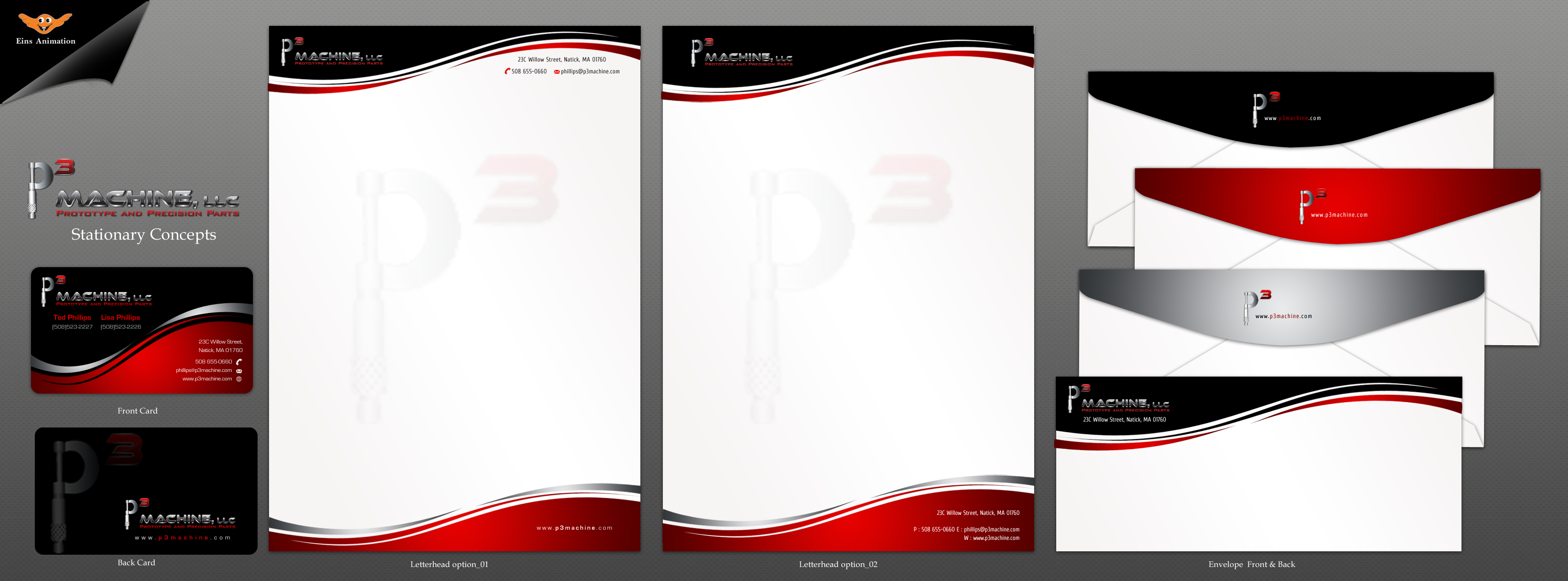 Business cards and stationary for a machine shop - Manufacturing