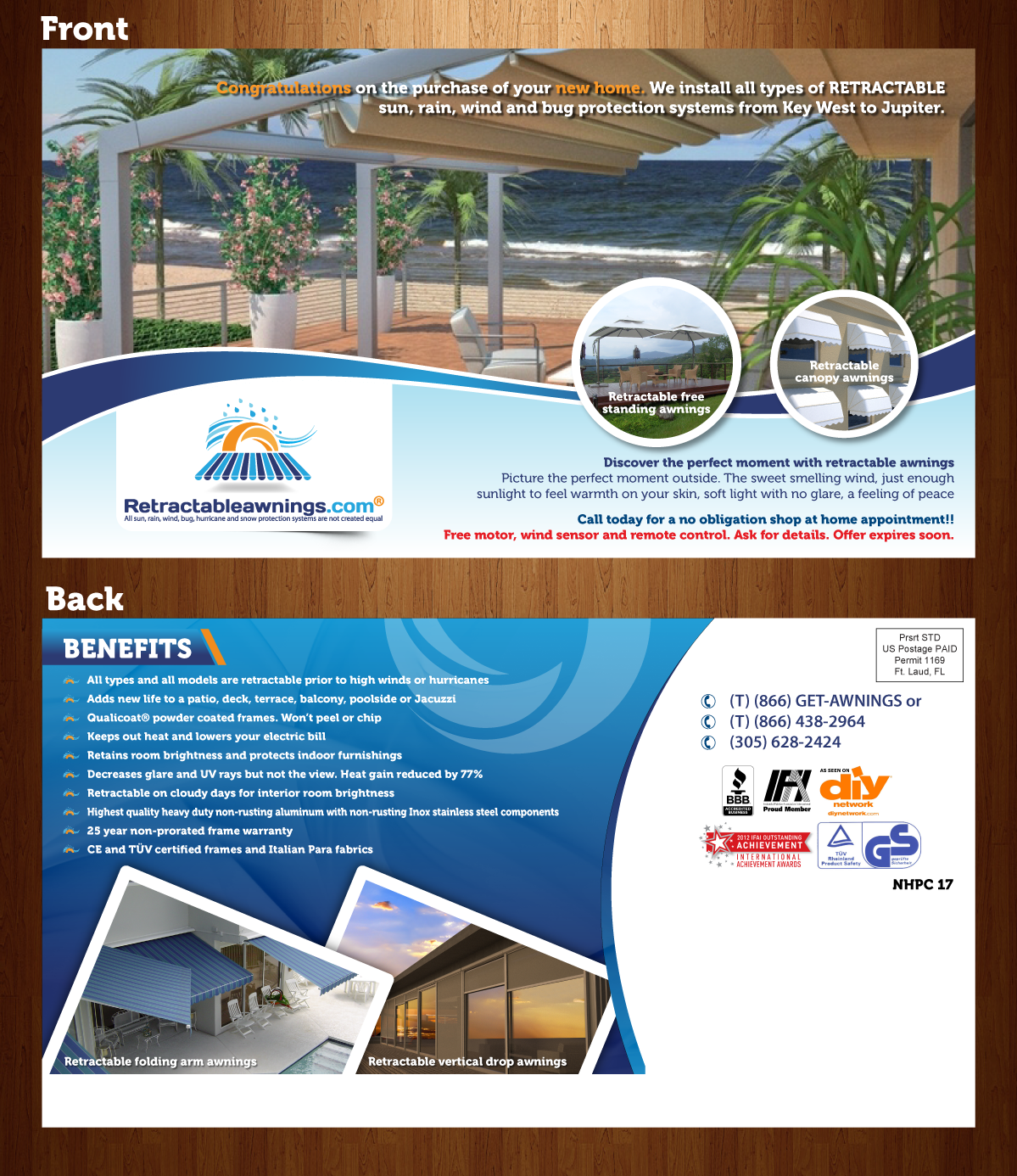 Postcard – Double sided - Fun project for awnings - Home and Garden