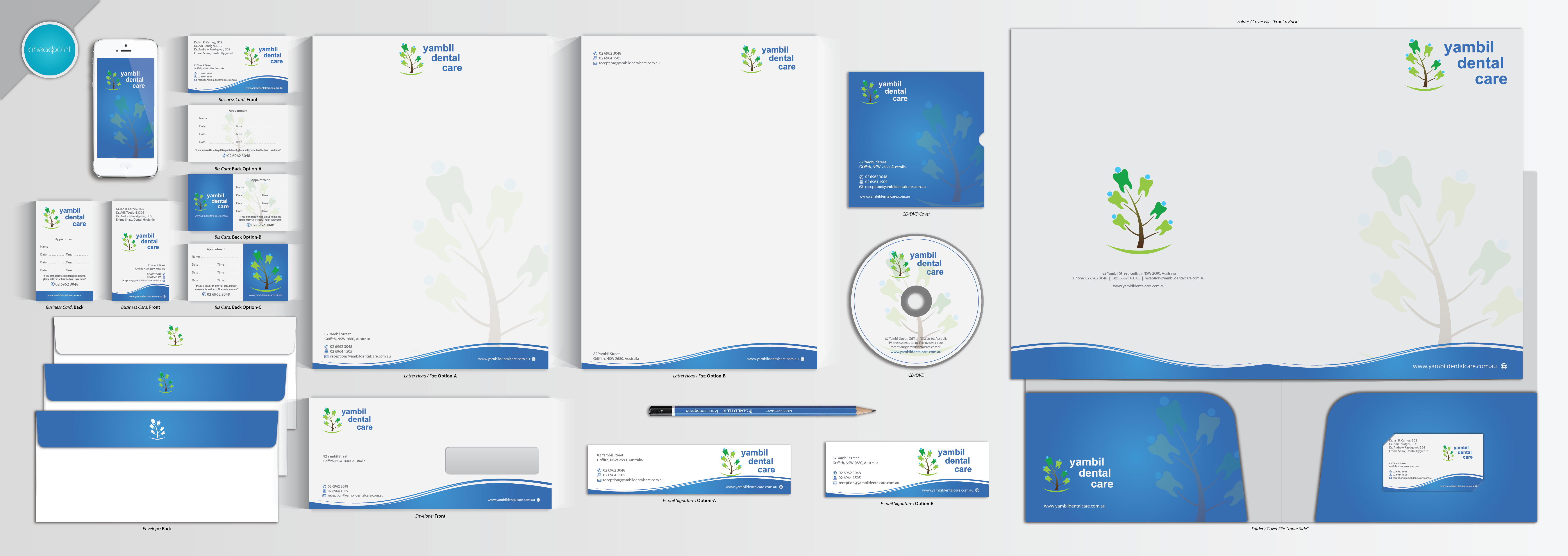 Stationary / namecards for a dental clinic - Health
