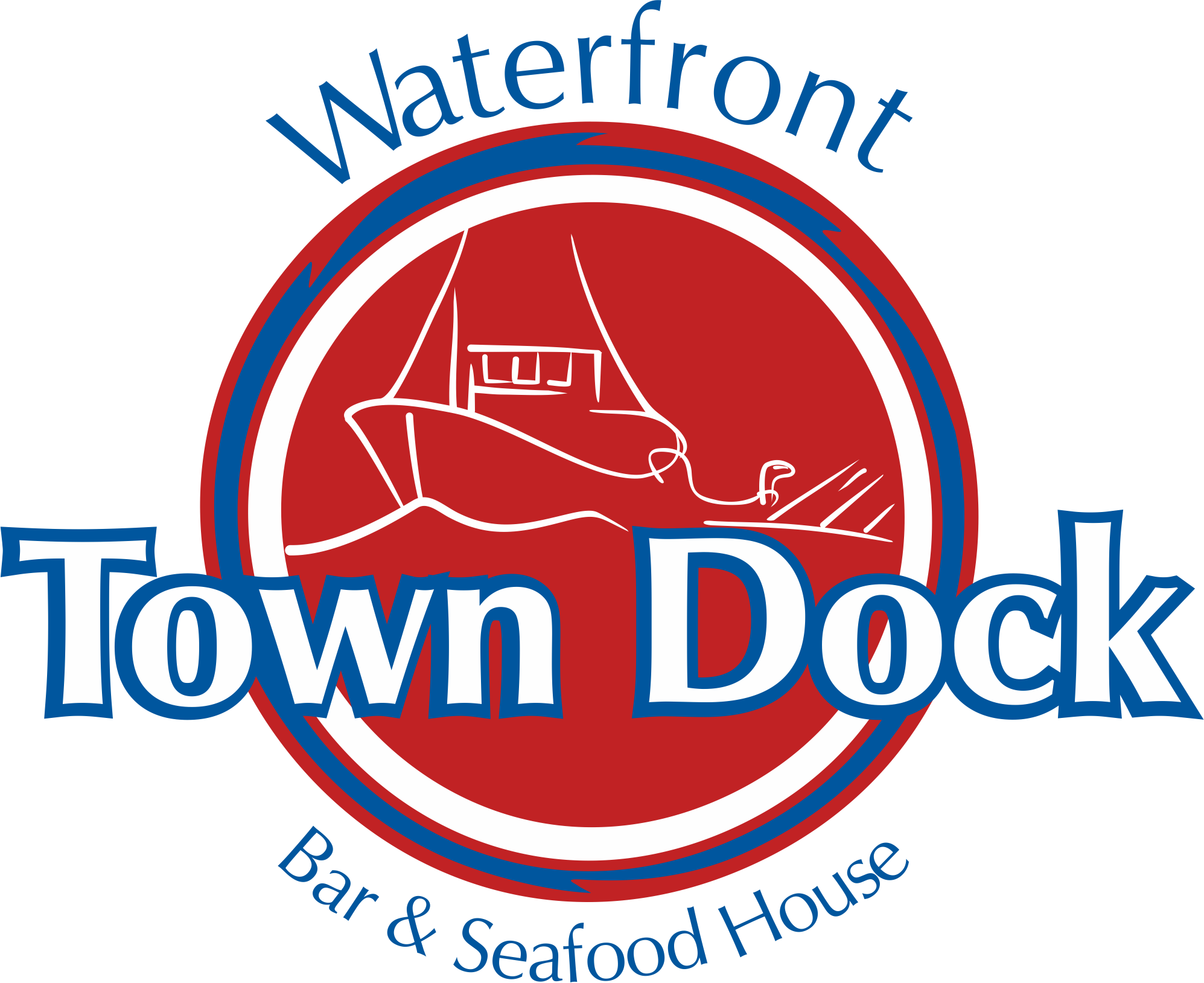 Logo for casual waterfront seafood restaurant on the harbor - Hospitality Industry Logo