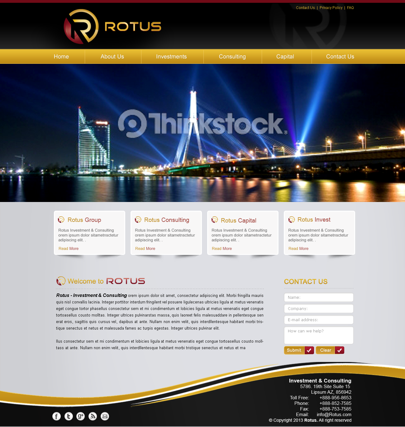 Rotus Website Wordpress Template - Consulting