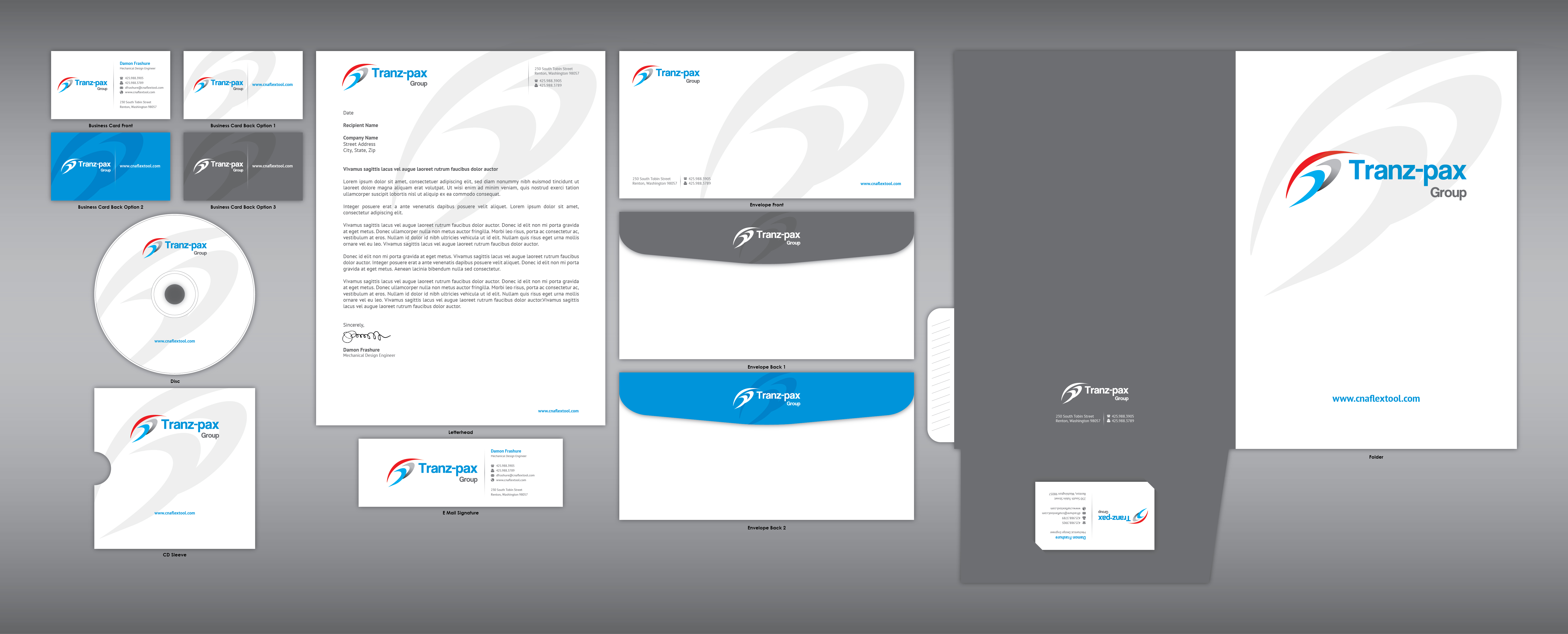 heavy equipment rep B2B stationary (business cards, letterhead, envelopes, letter sized folder) - Manufacturing