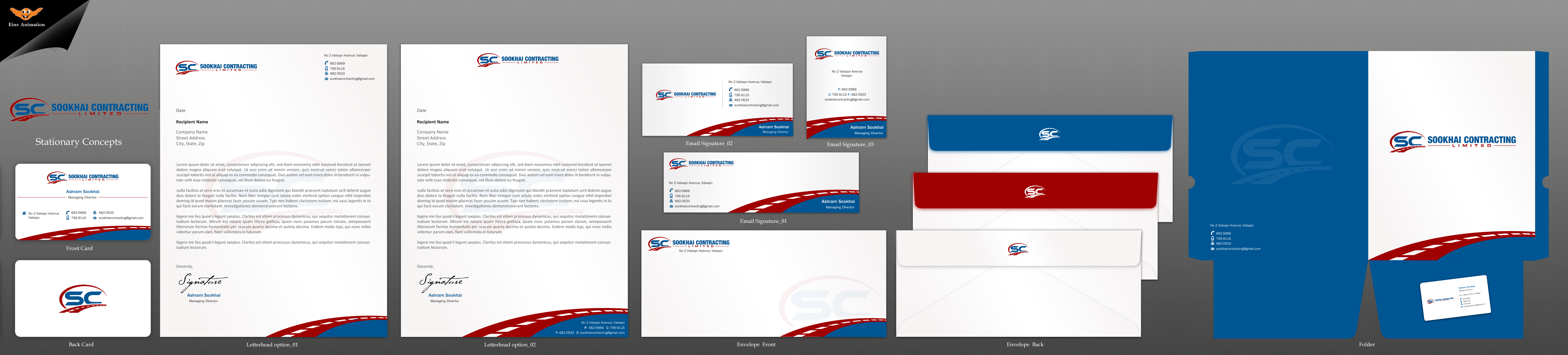 Business Card & Stationery Design for a General Contracting Company - Construction