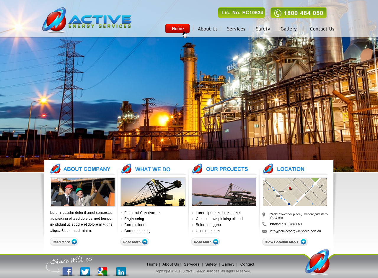 Electrical construction company - Construction
