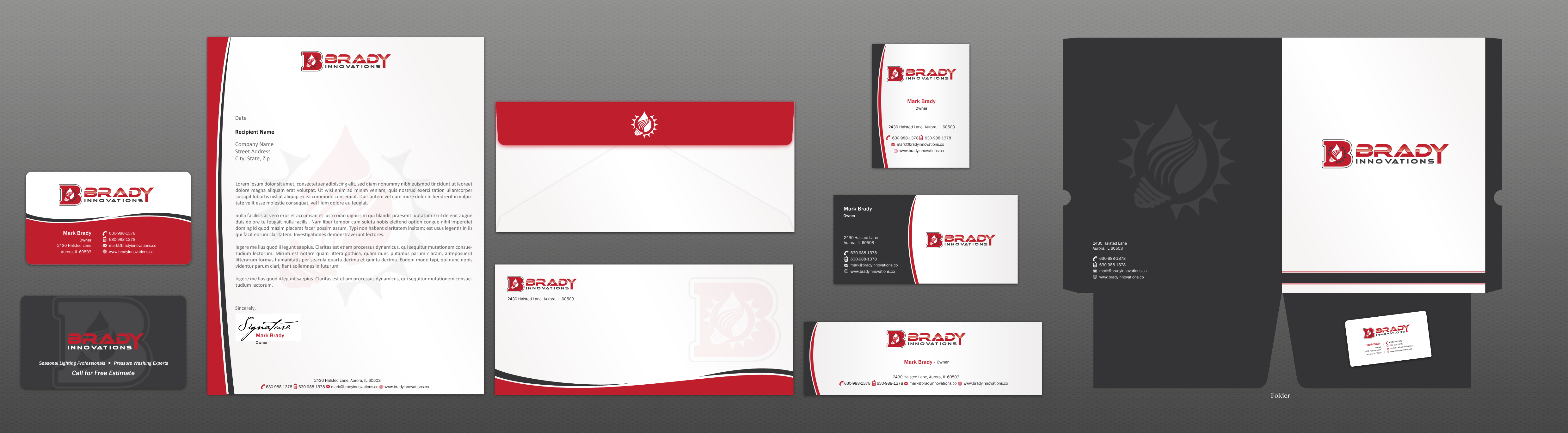 Business Cards for Pressure Washing/Seasonal Lighting Business - Construction