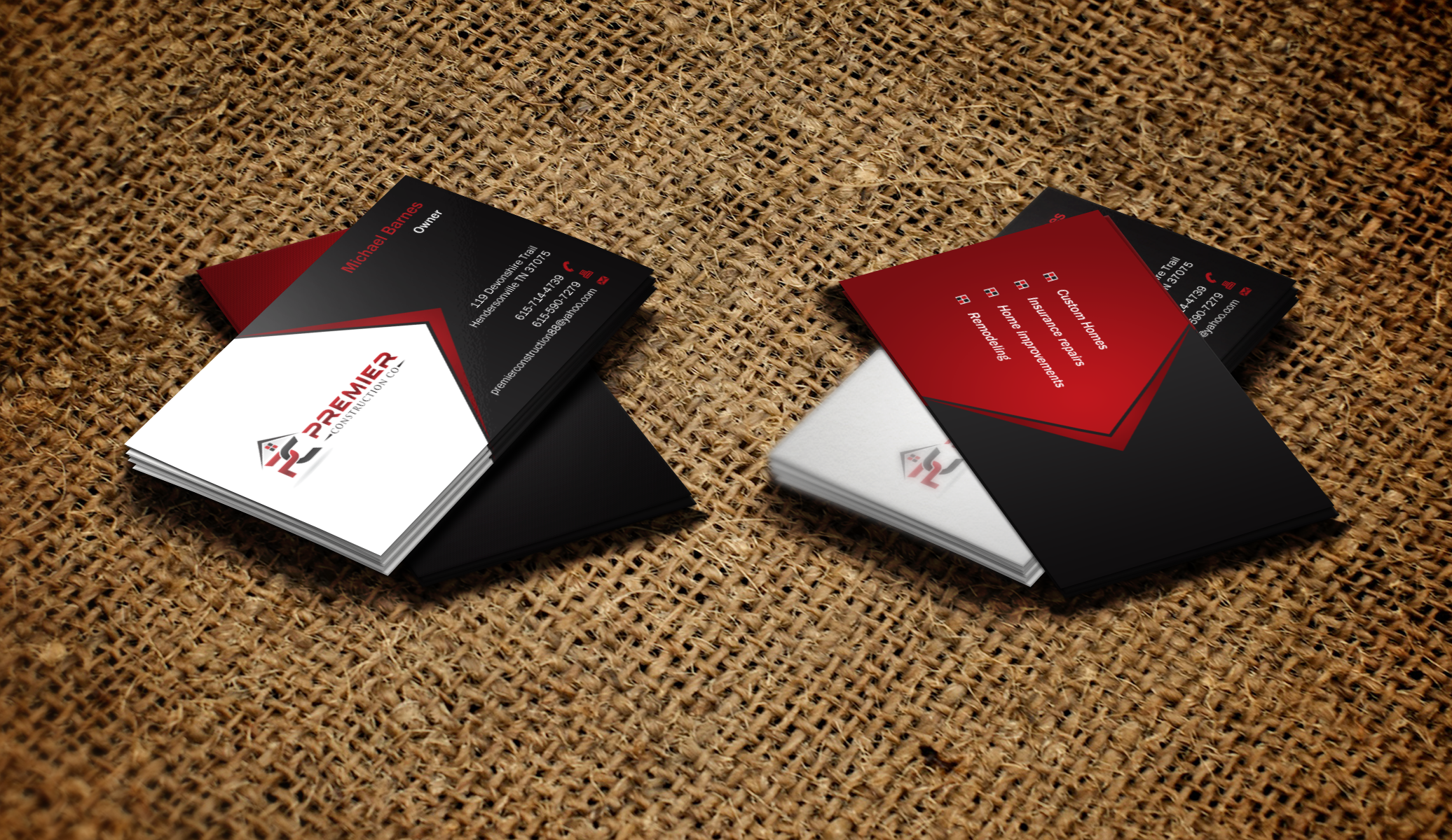 BUSINESS CARD AND STATIONARY FOR CONSTRUCTION COMPANY - Construction