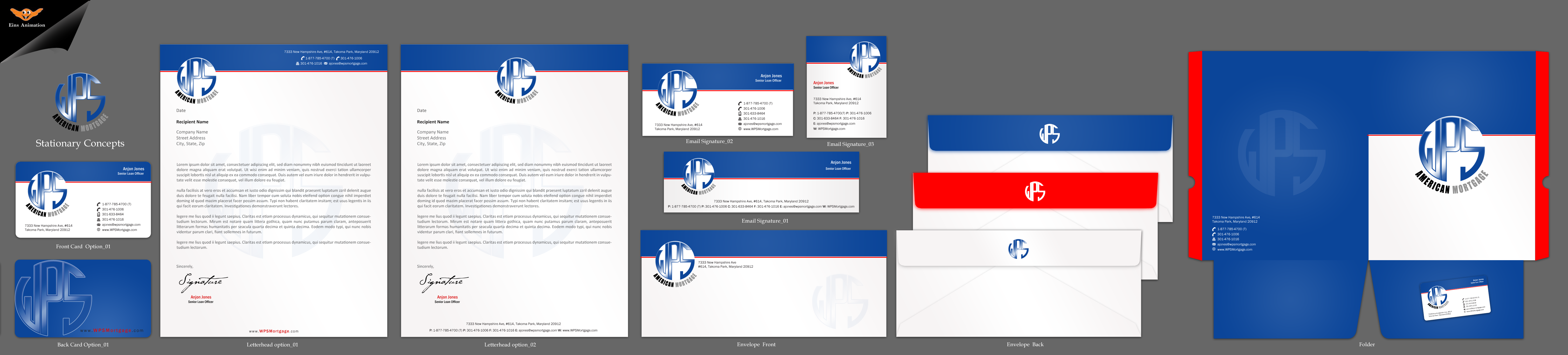 Business Card, Stationary, & Folder for Mortgage Company - Real Estate