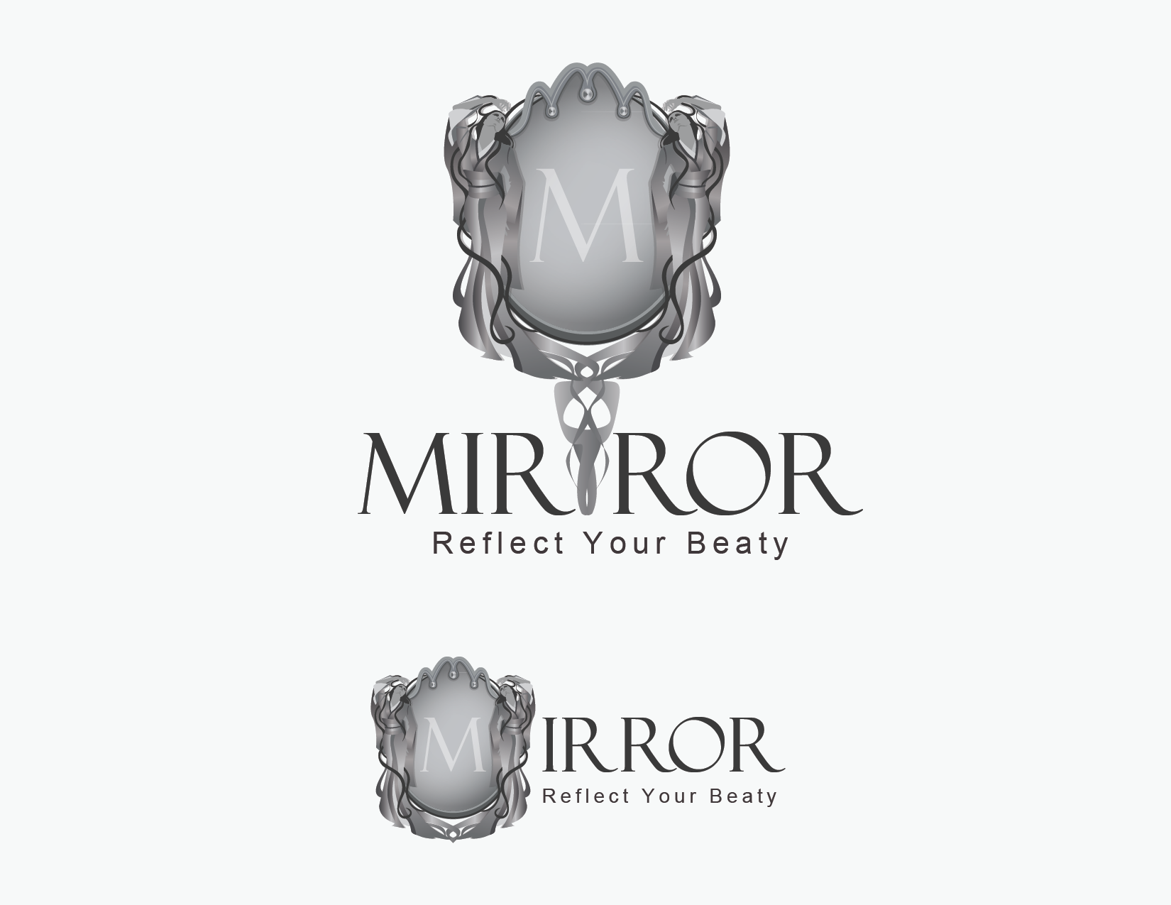 A frame mirror with antique design - Apparel Logo