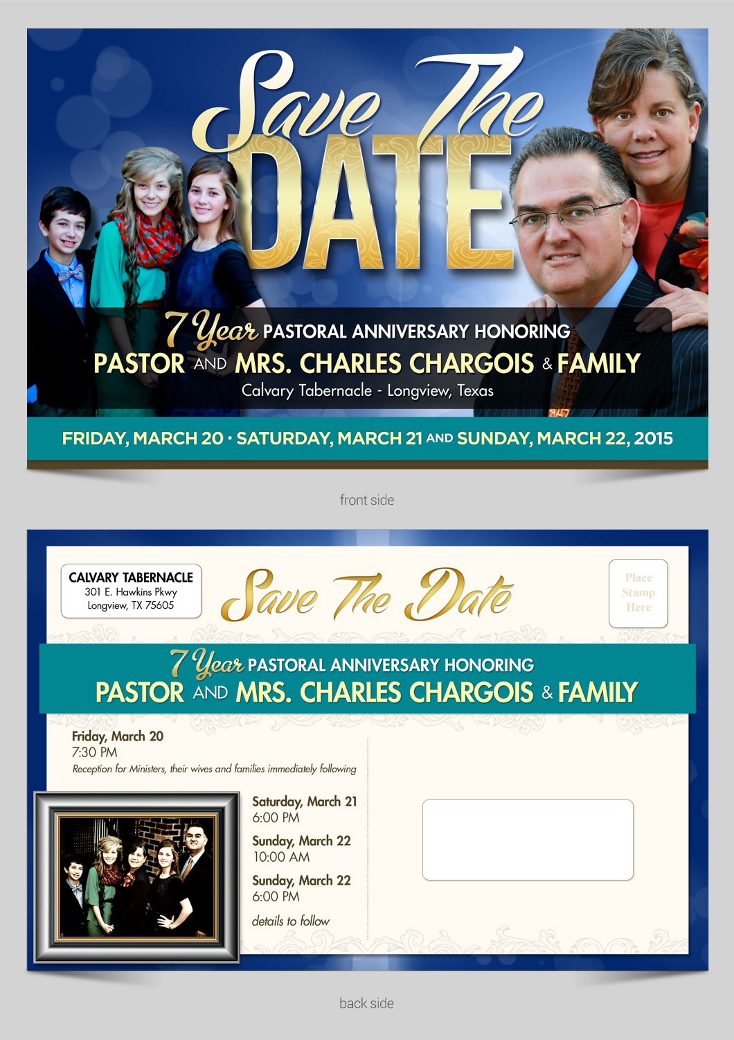 Save the date card design for church anniversery - Religion and Spirituality