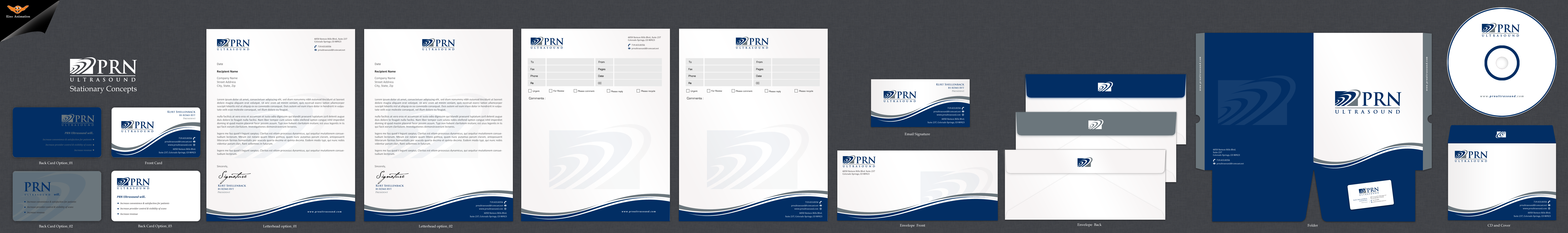 business card/stationary for mobile ultrasound business; PRN Ultrasound - Biomedicine