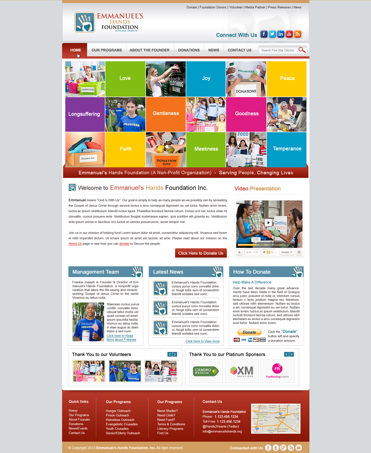 Wordpress Template for Nonprofit Organization - Fund Raising