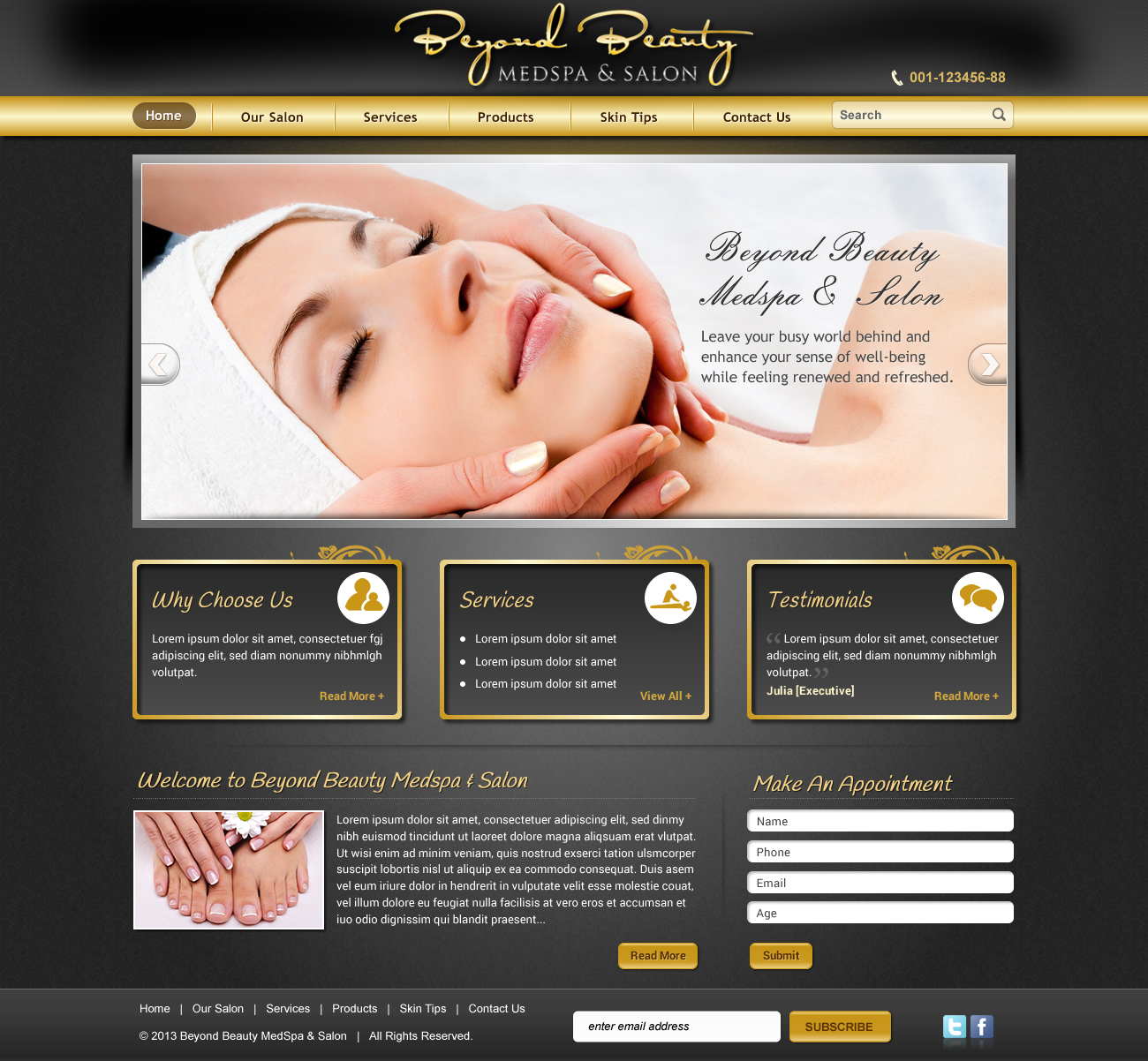 Website for Spa & Salon Services - Salon & Spa