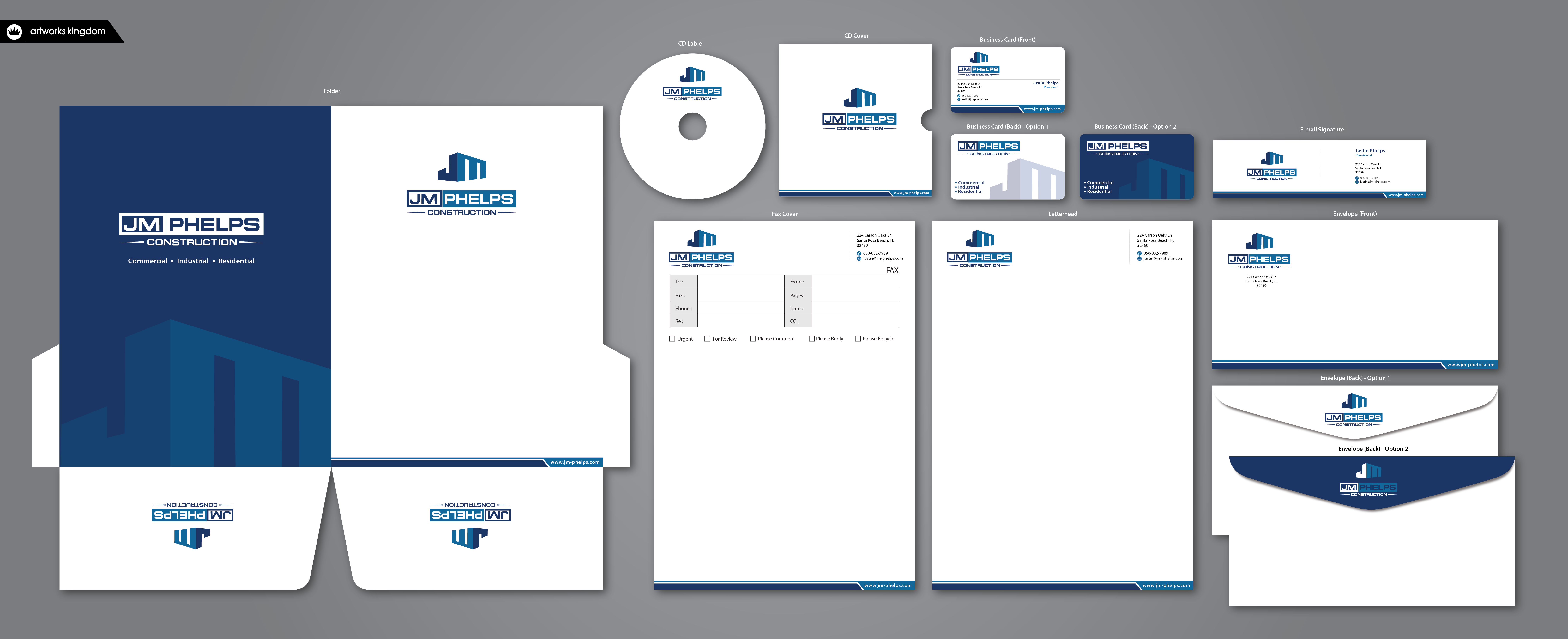 Business card and stationary design for construction company - Construction