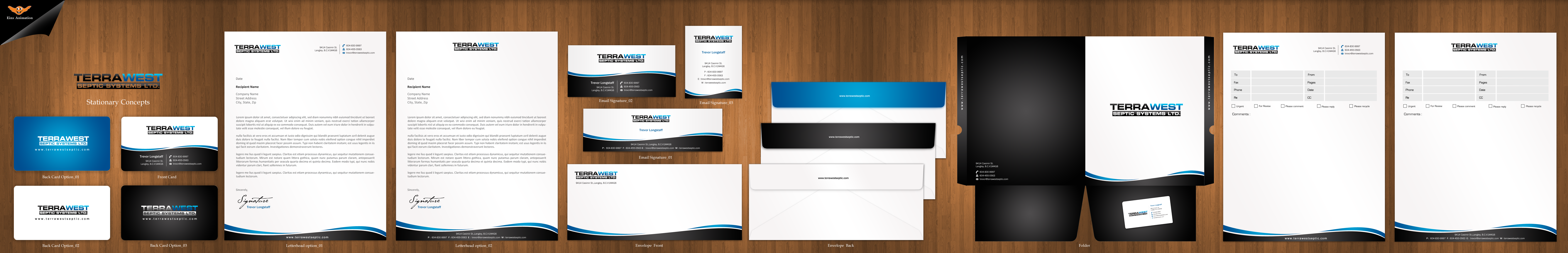 Stationary & Business cards for Onsite Wastewater Company - Construction