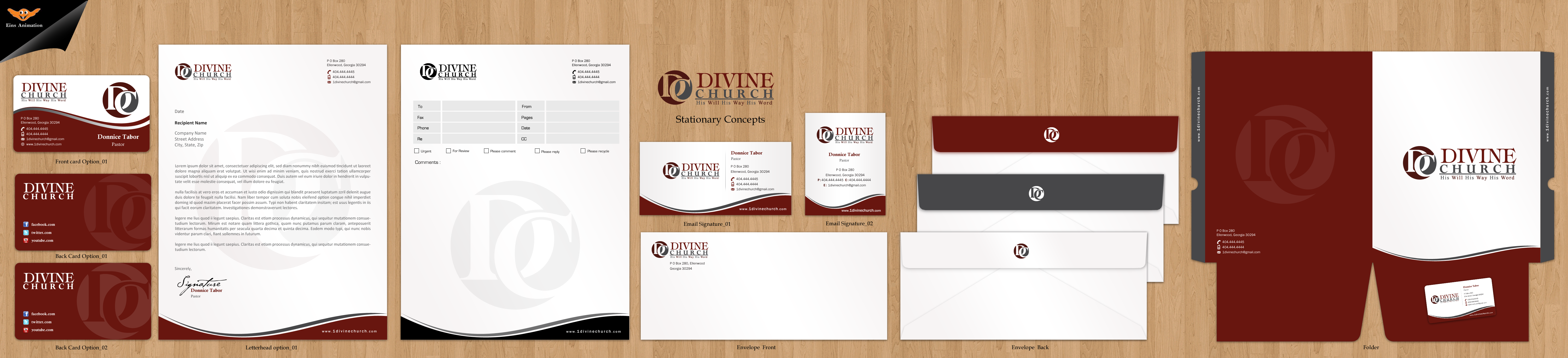 Business Cards and Stationary for Divine Church - Religion and Spirituality