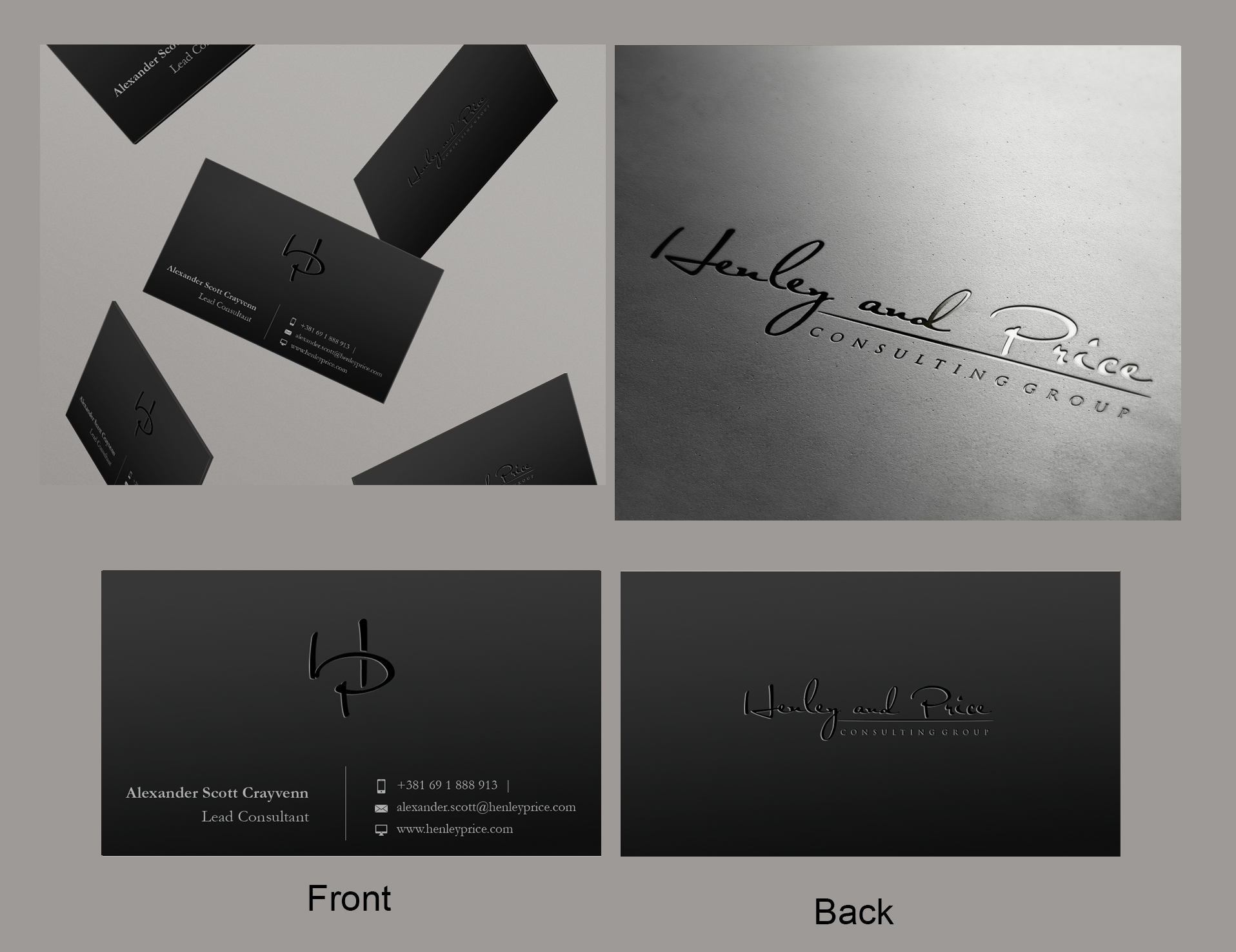 Business card and stationery design for a management consulting firm - Consulting