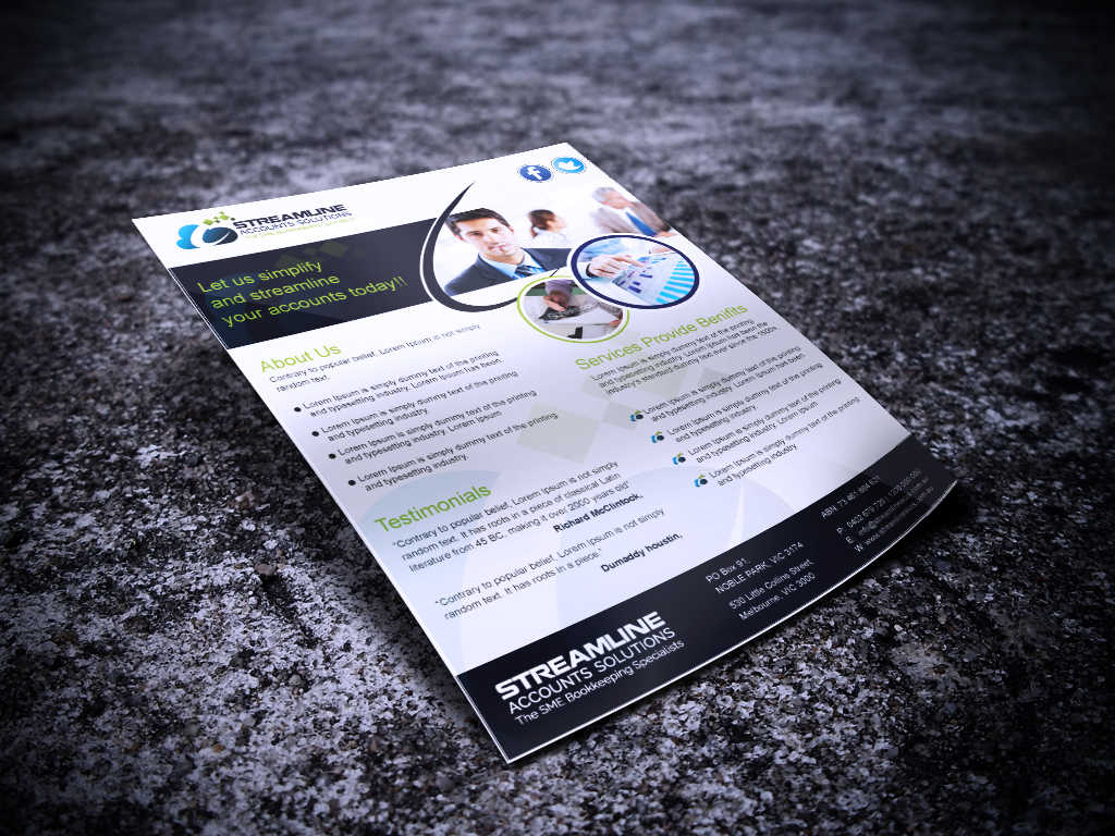 promotional flyer for bookkeeping company - Administrative Services