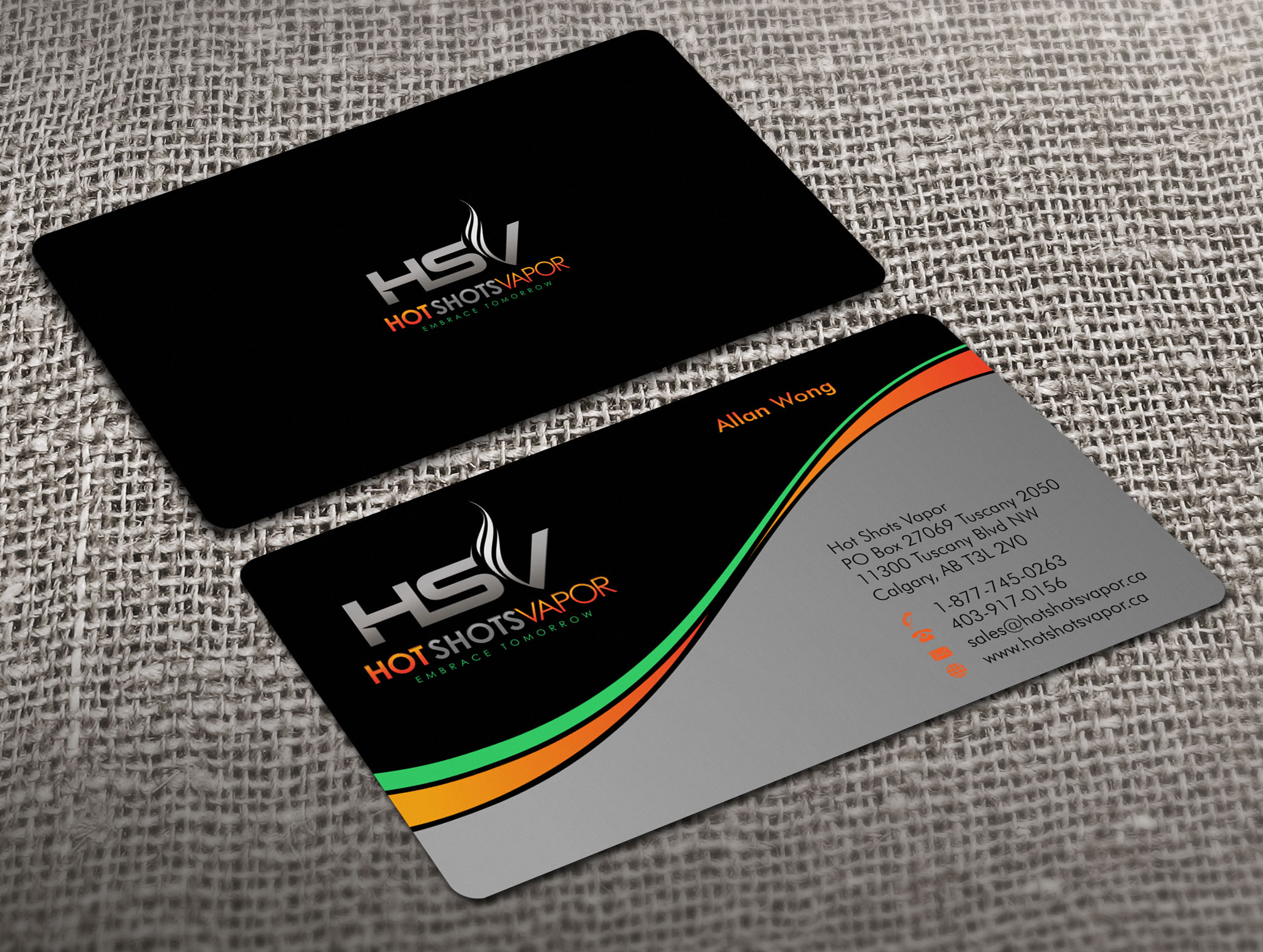 Business Card For Electronic Cigarette Company - Miscellaneous