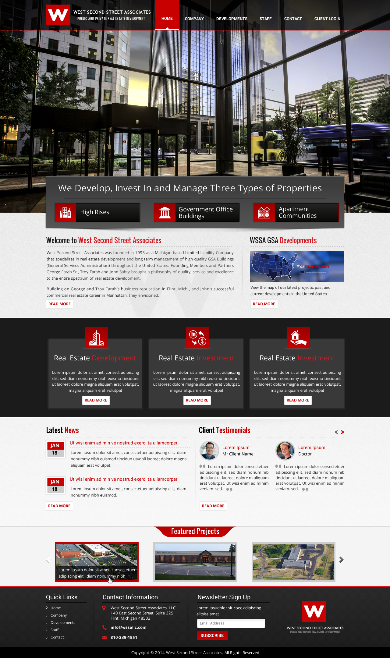 Webtemplate for Real Estate Investment/Development Co. - Real Estate