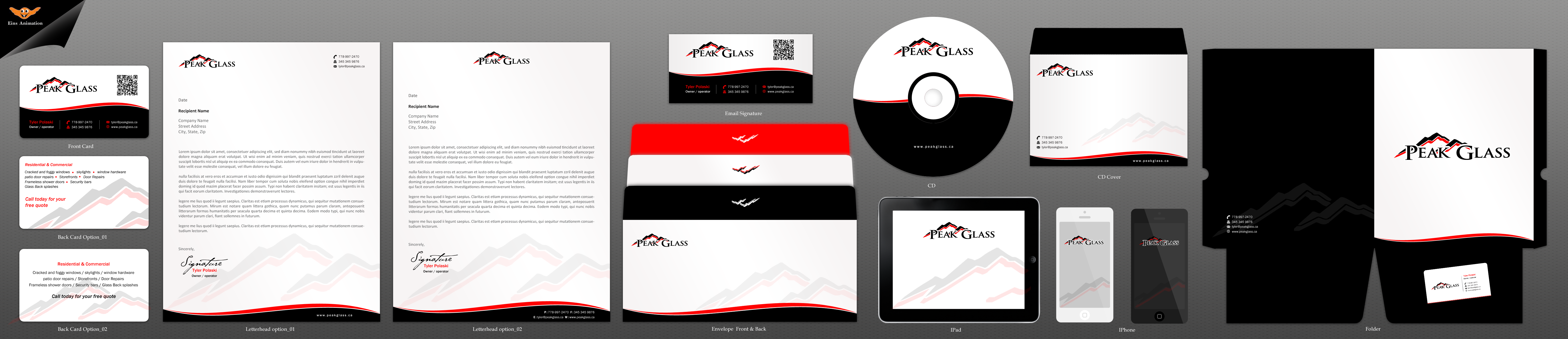 Business card and stationery glass company - Construction