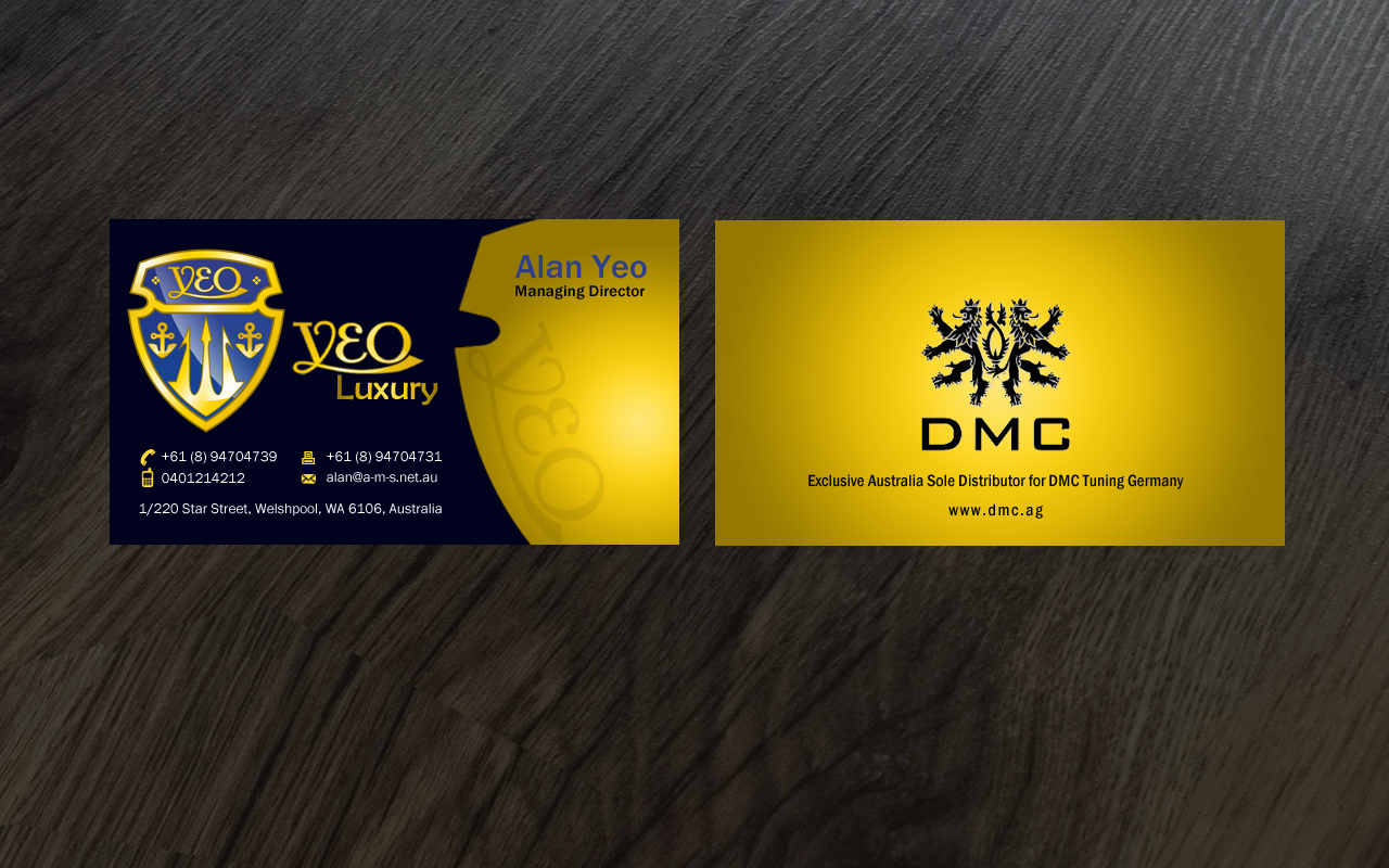 Business card/letter head for a luxury car dealer - Automotive