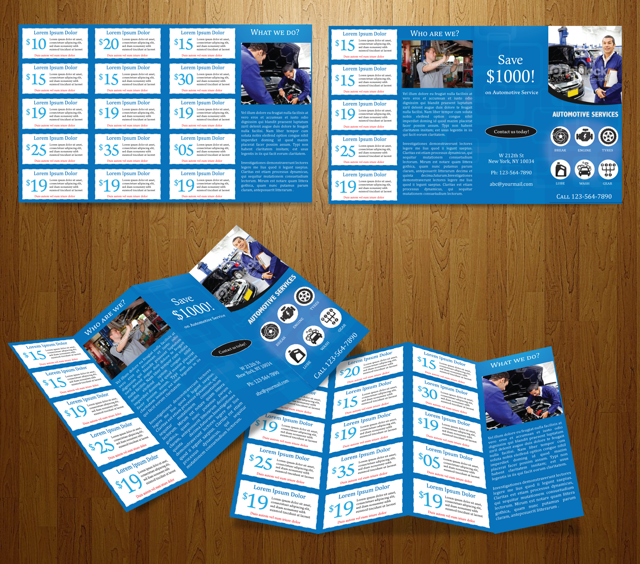 Automotive Coupon Book (four fold brochure) - Automotive
