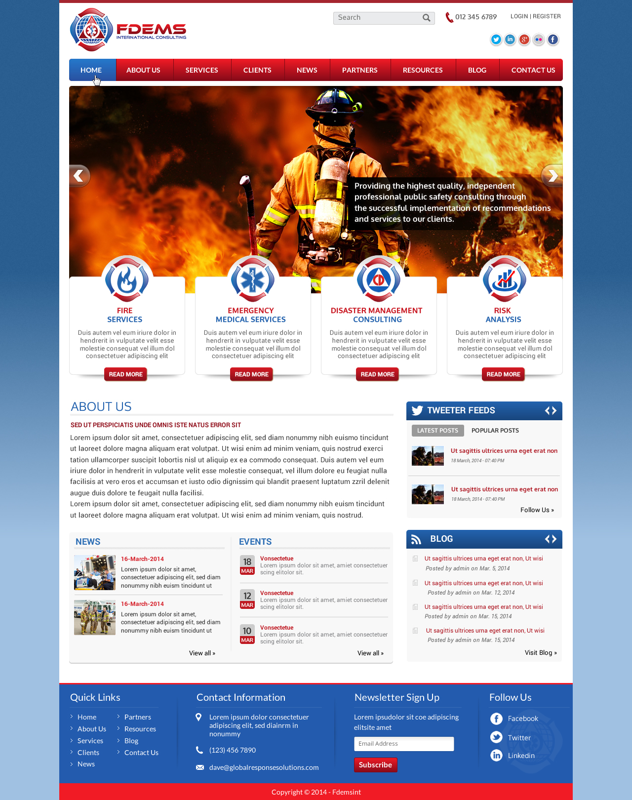 Website design for a Public Safety Consulting firm. - Consulting