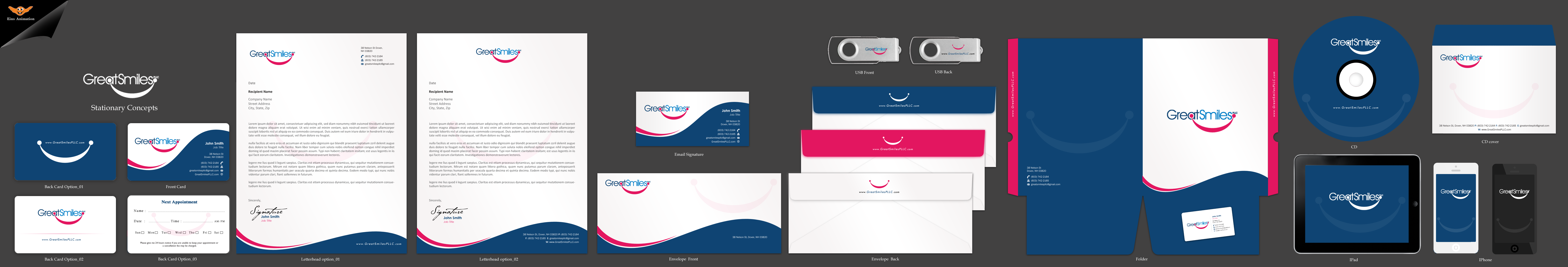 business card, stationary, email signature, envelopes - Medical