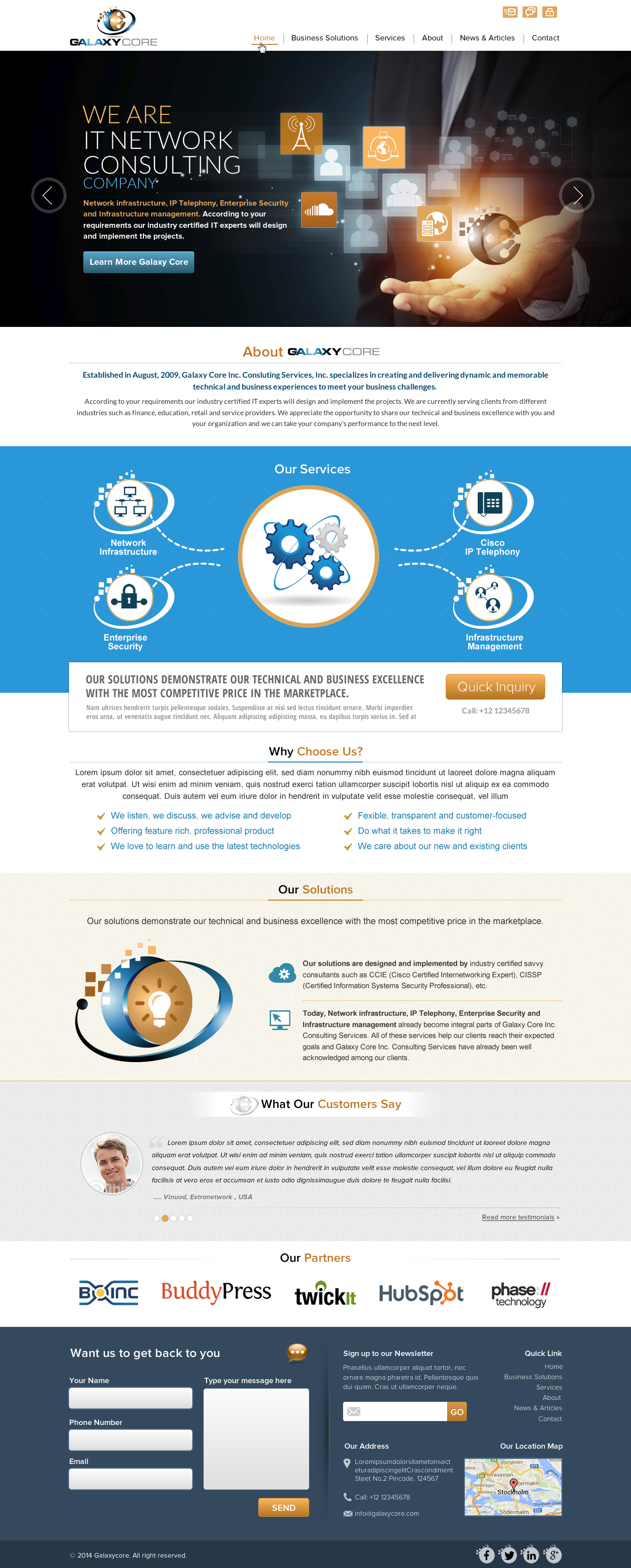 Galaxy Core Inc. --- Network Consulting Web Site (Corp) - Information Technology
