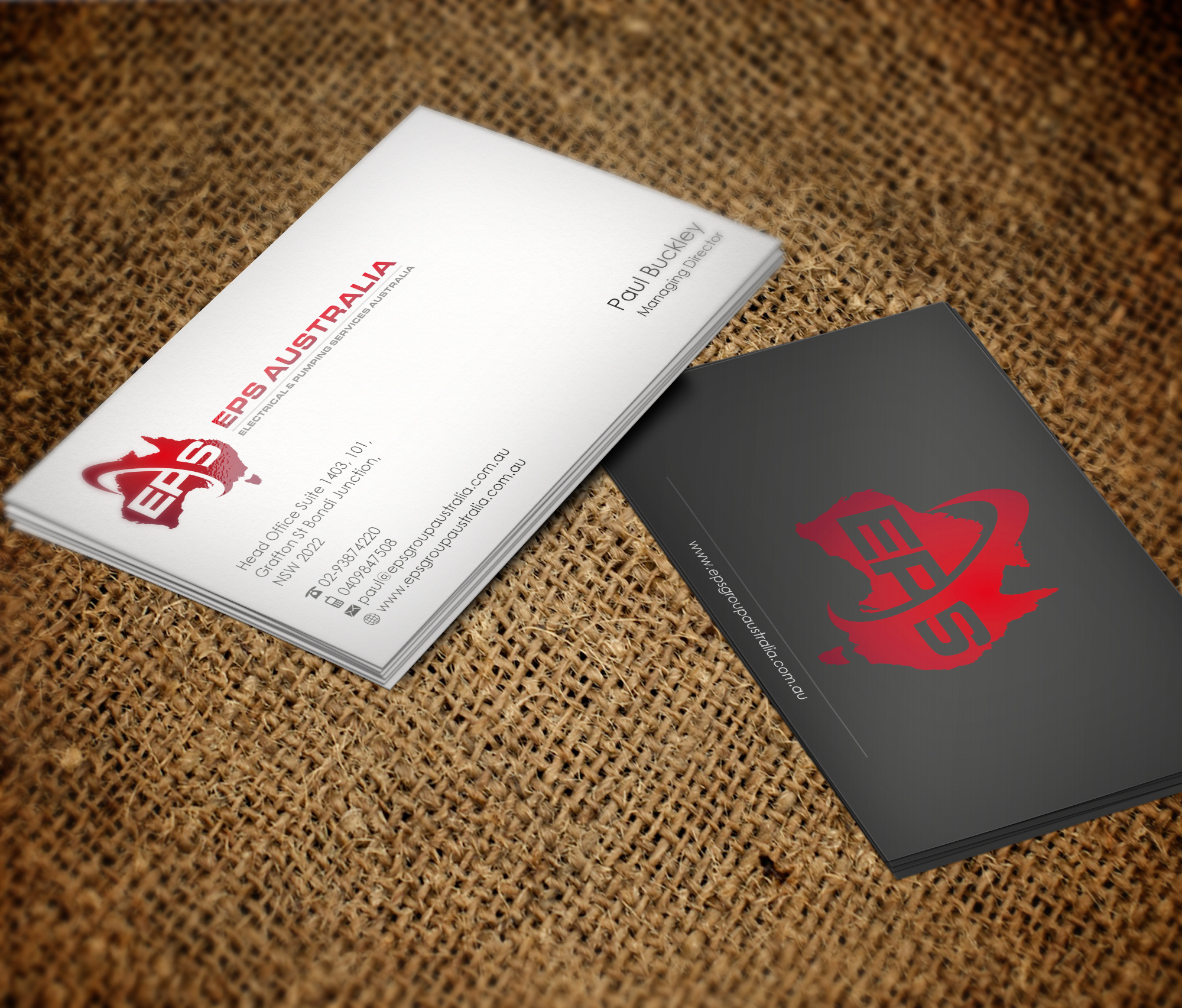 Business Card for an electrical contractor involved in the resource industry - Construction