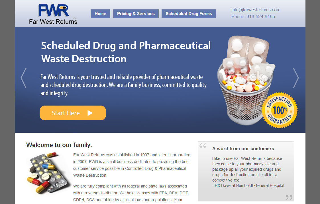 Banner for a Reverse Distributor business - Pharmacy/Pharmaceuticals
