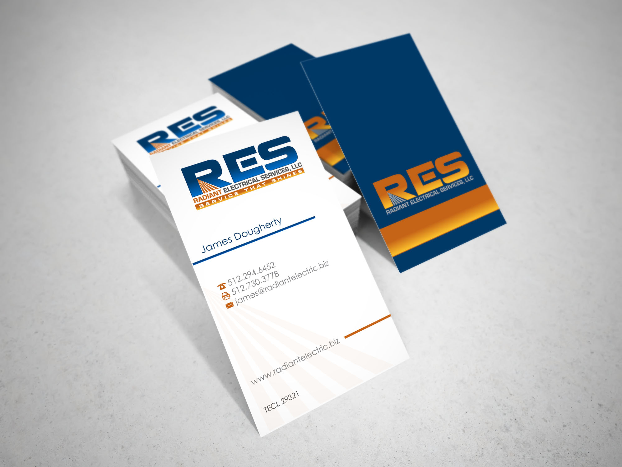 Biz Card for Electrical Contractor - Construction