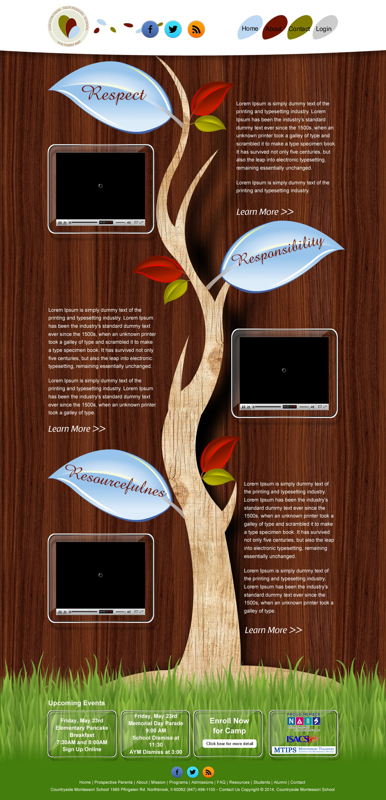 Countryside Montessori Website Redesign - Education