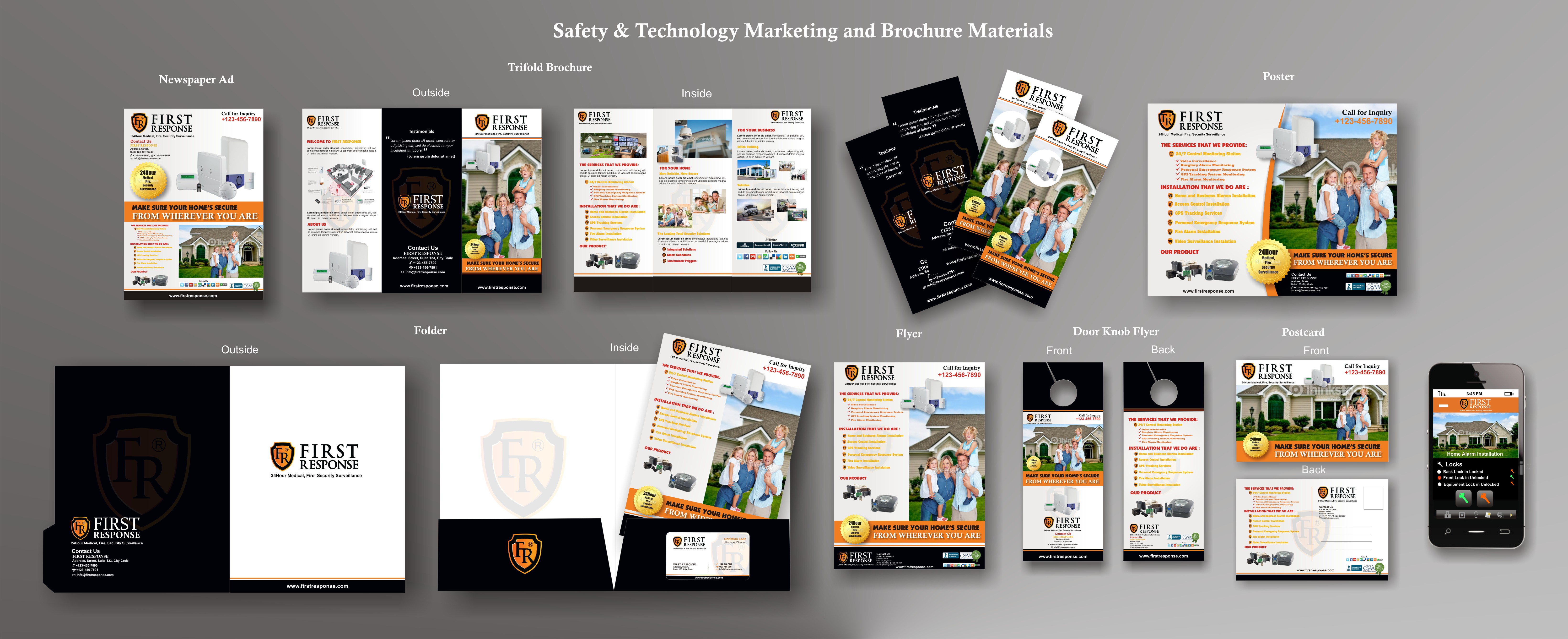 Safety & technology Marketing and Brochure materials - Security