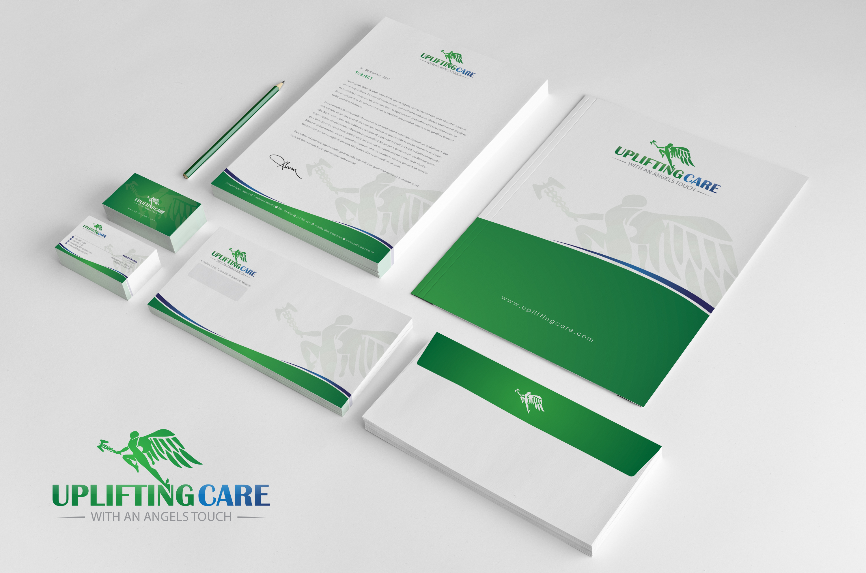 Stationary, Envelope, Folder, Brochure - Health