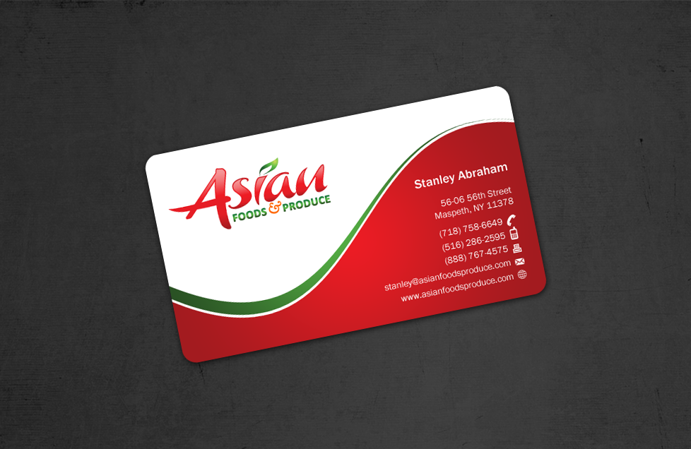 Professional, Modern and Clean Business Card - Food