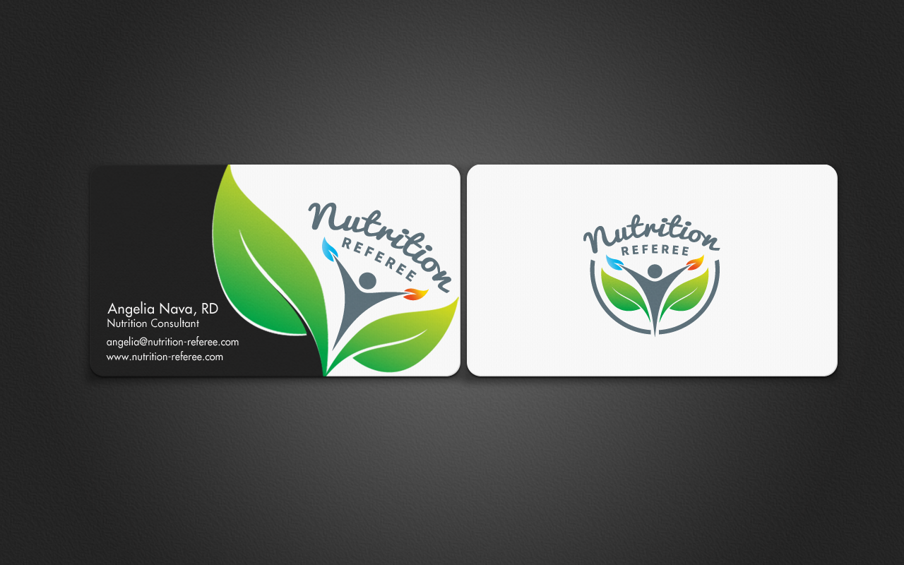 Eye catching business card and stationary for nutrition consultation business: Nutrition Referee - Health