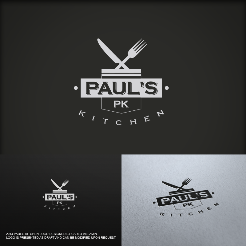 Logo for new restaurant "Paul's Kitchen" - Hospitality Industry Logo