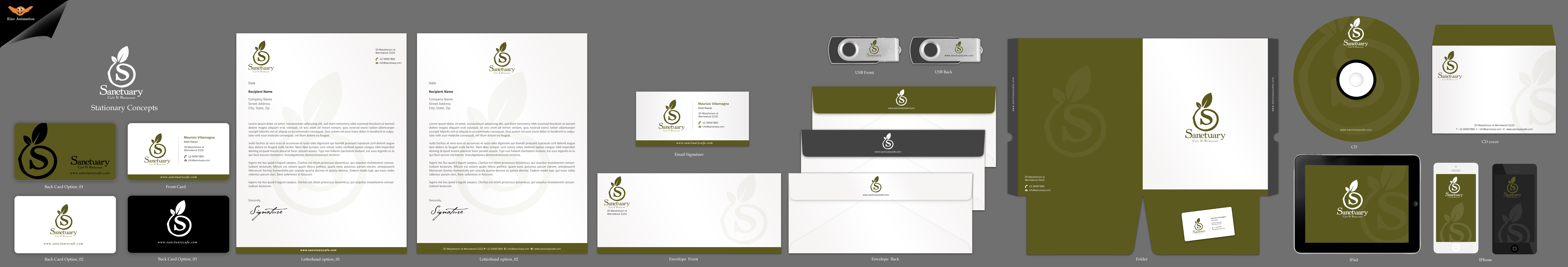 business cards and stationary for cafe restaurant - Hospitality Industry